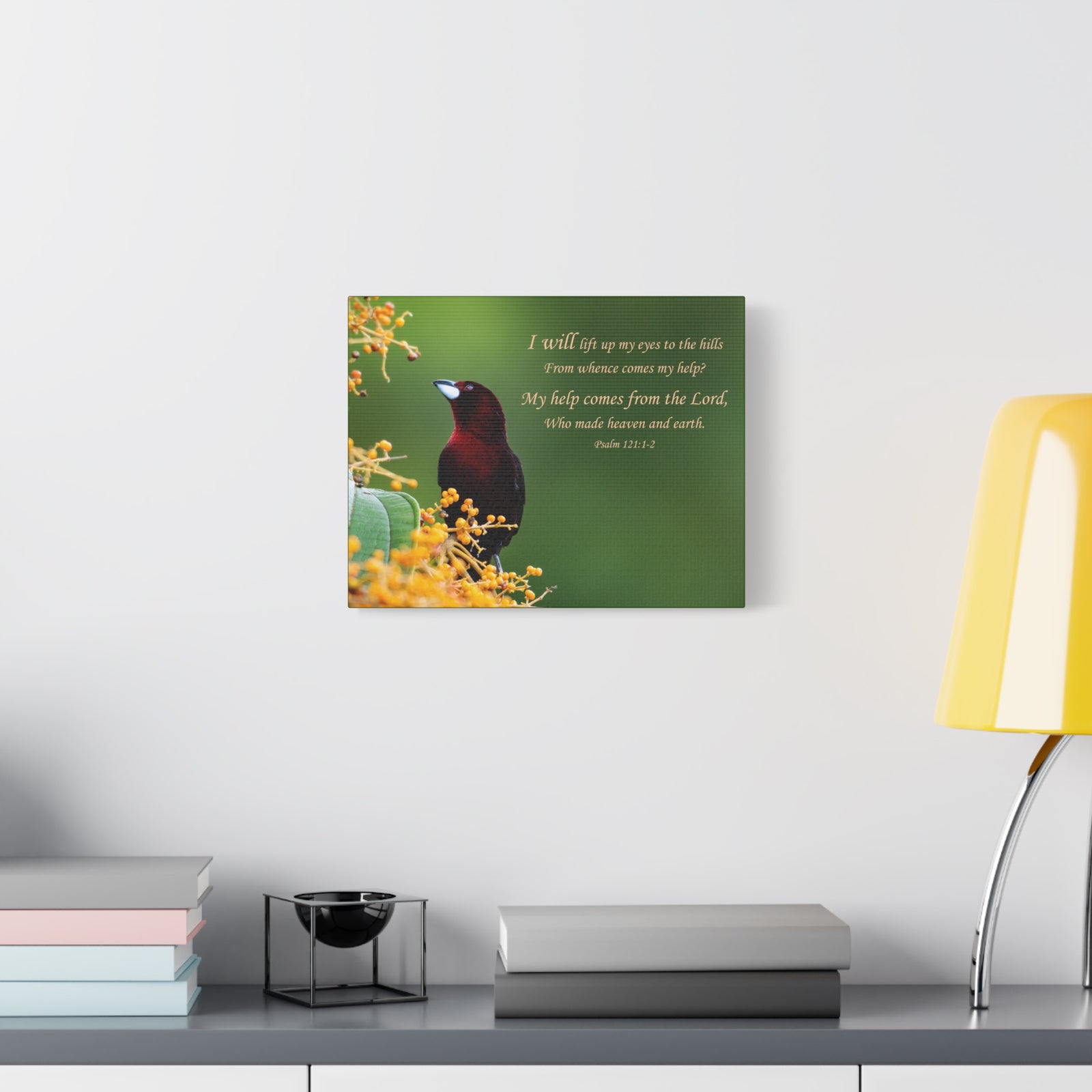 Scripture Walls Psalm 121:1-2 Heaven and Earth Bible Verse Canvas Christian Wall Art Ready to Hang Unframed-Express Your Love Gifts