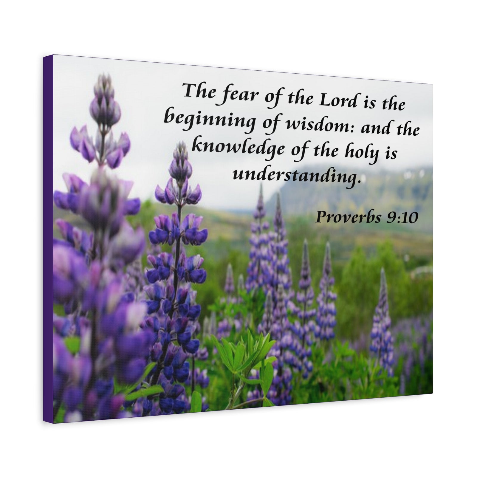 Bible Verse Canvas The Fear of The Lord Proverbs 9:10 Christian Home Décor Wall Art Scripture Ready to Hang Faith Print-Express Your Love Gifts