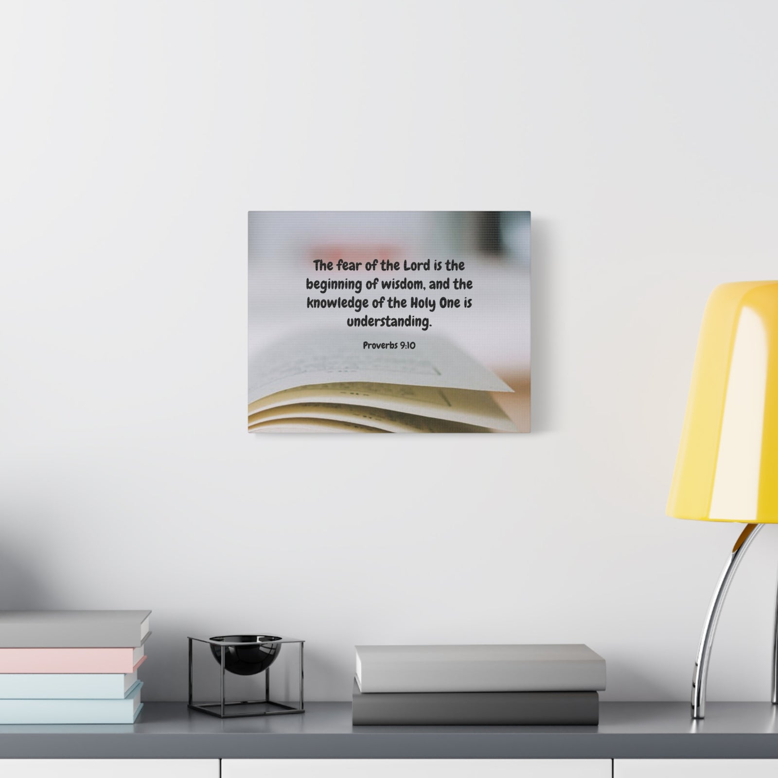 Scripture Walls Fear Of The Lord Proverbs 9:10 Bible Verse Canvas Christian Wall Art Ready to Hang-Express Your Love Gifts