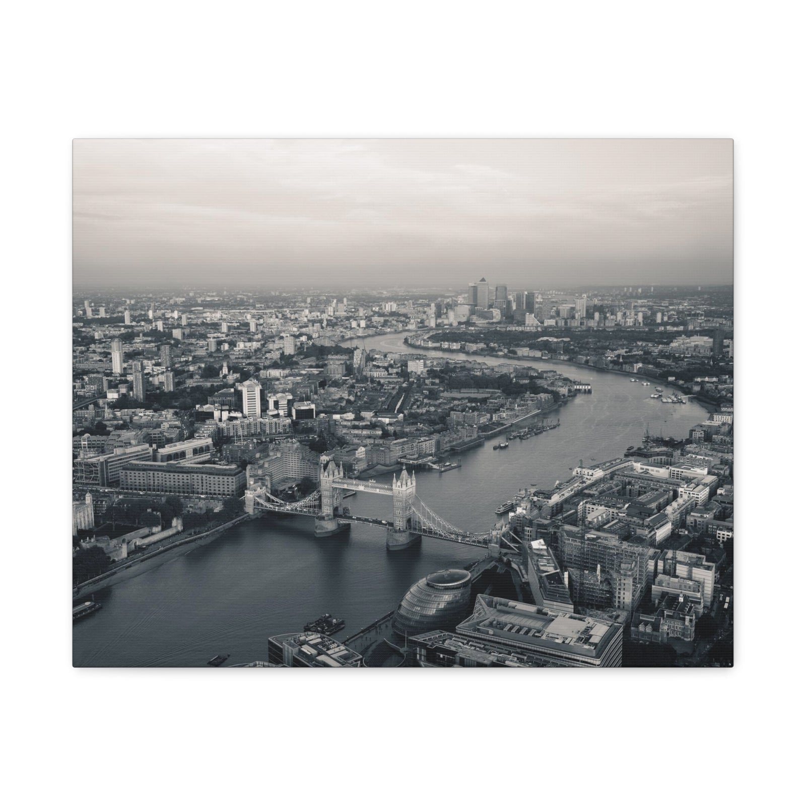 London Black And White Skyline Canvas Artwork High-Quality Breathtaking Stunning Cityscape for Home Decor Ready to Hang-Express Your Love Gifts