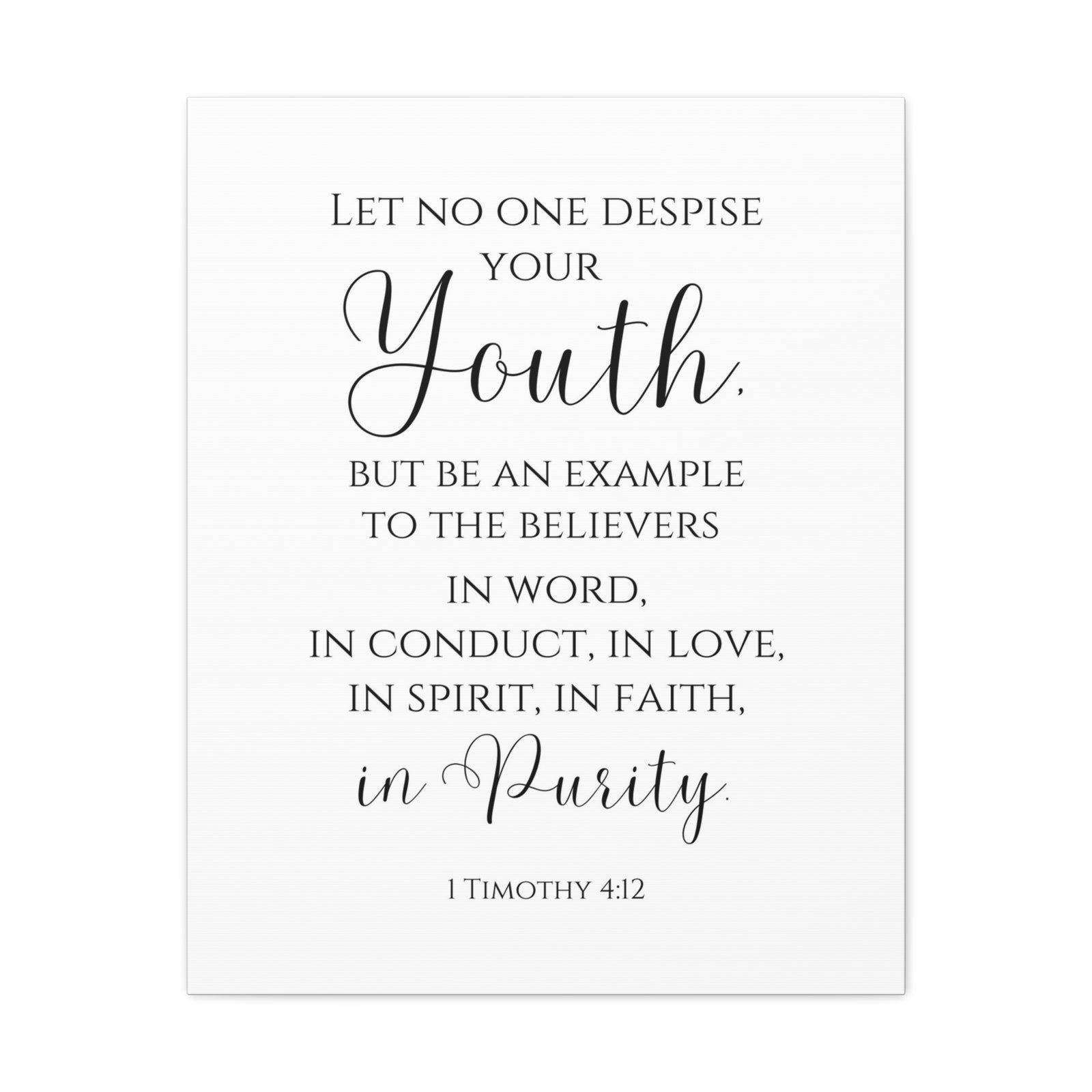 Scripture Walls 1 Timothy 4:12 Be An Example Bible Verse Canvas Christian Wall Art Ready to Hang Unframed-Express Your Love Gifts