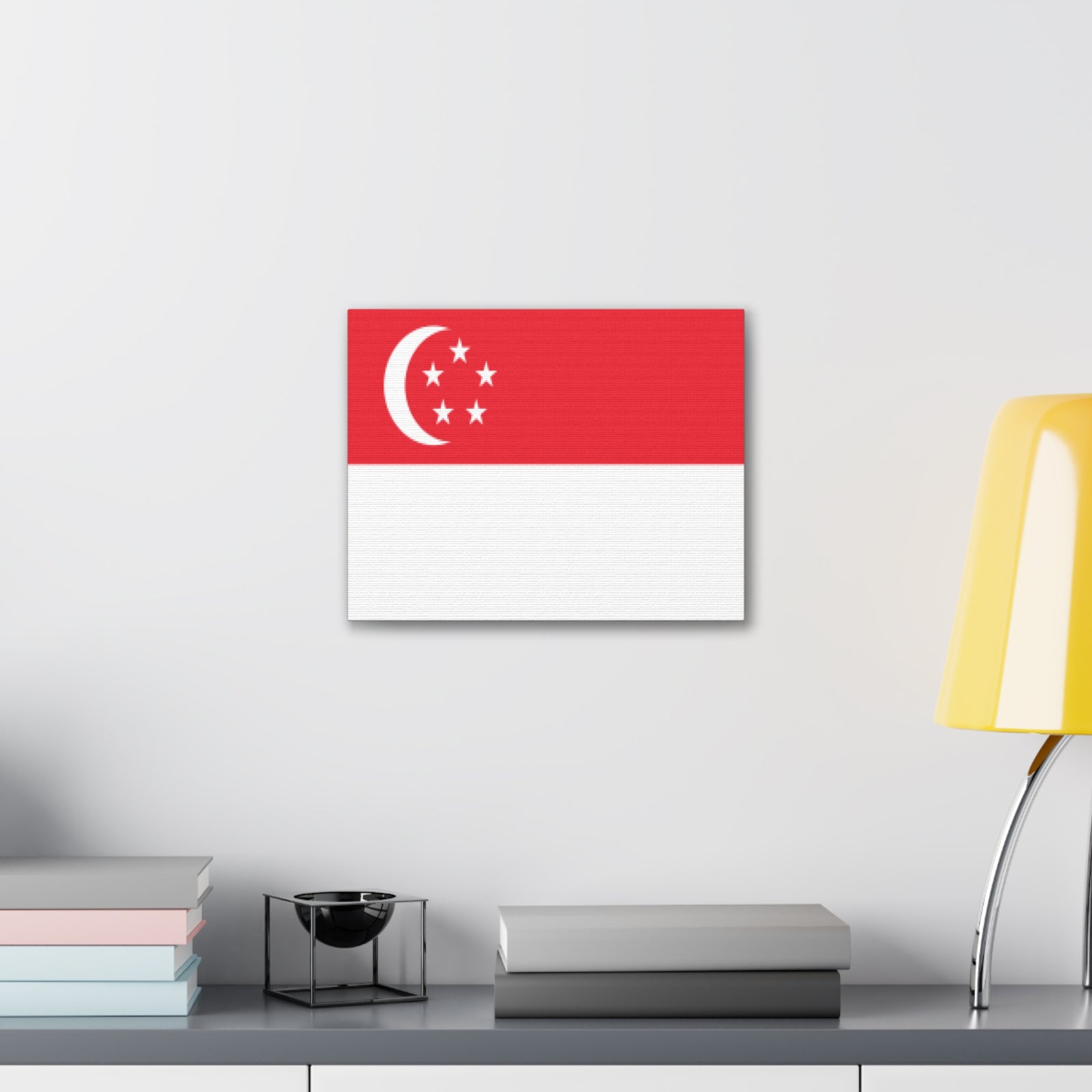 Singapore Country Flag Canvas Vibrant Wall Art Unframed Home Decor-Express Your Love Gifts