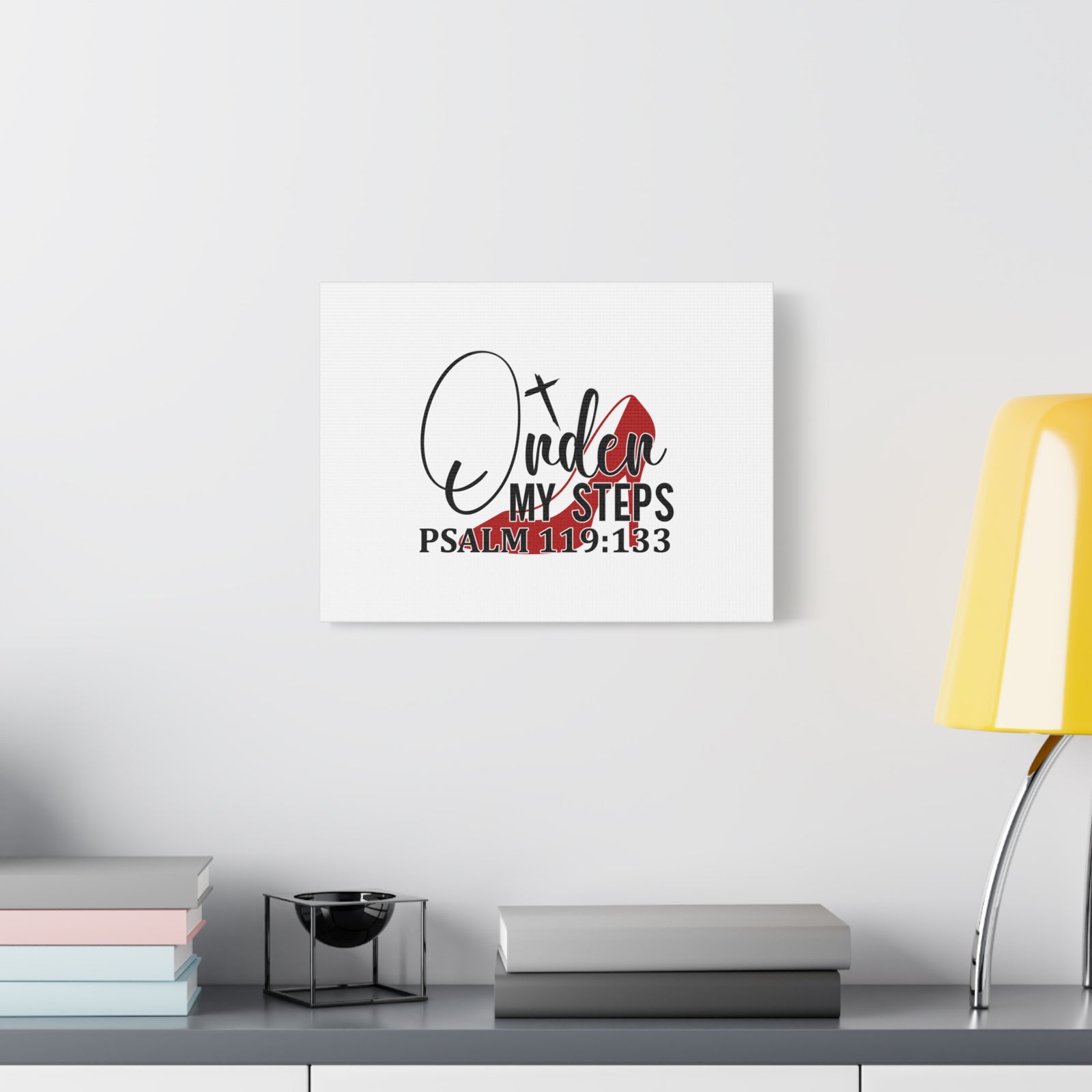 Scripture Canvas My Steps Psalm 119:133 Christian Wall Art Bible Verse Print Ready to Hang-Express Your Love Gifts