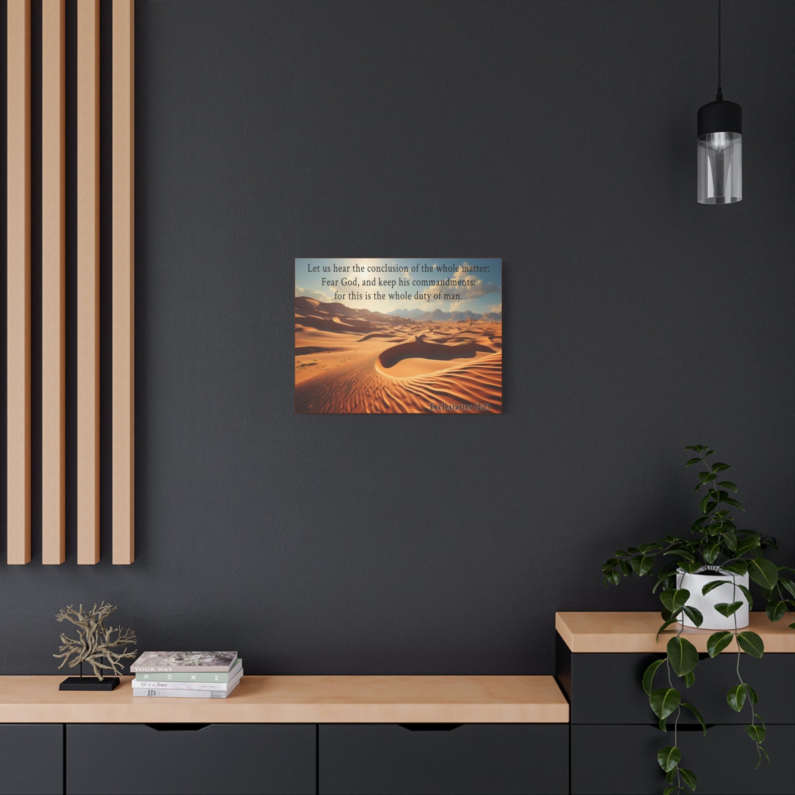 Scripture Walls Ecclesiastes 12:13 Desert Bible Verse Canvas Christian Wall Art Ready to Hang Unframed-Express Your Love Gifts