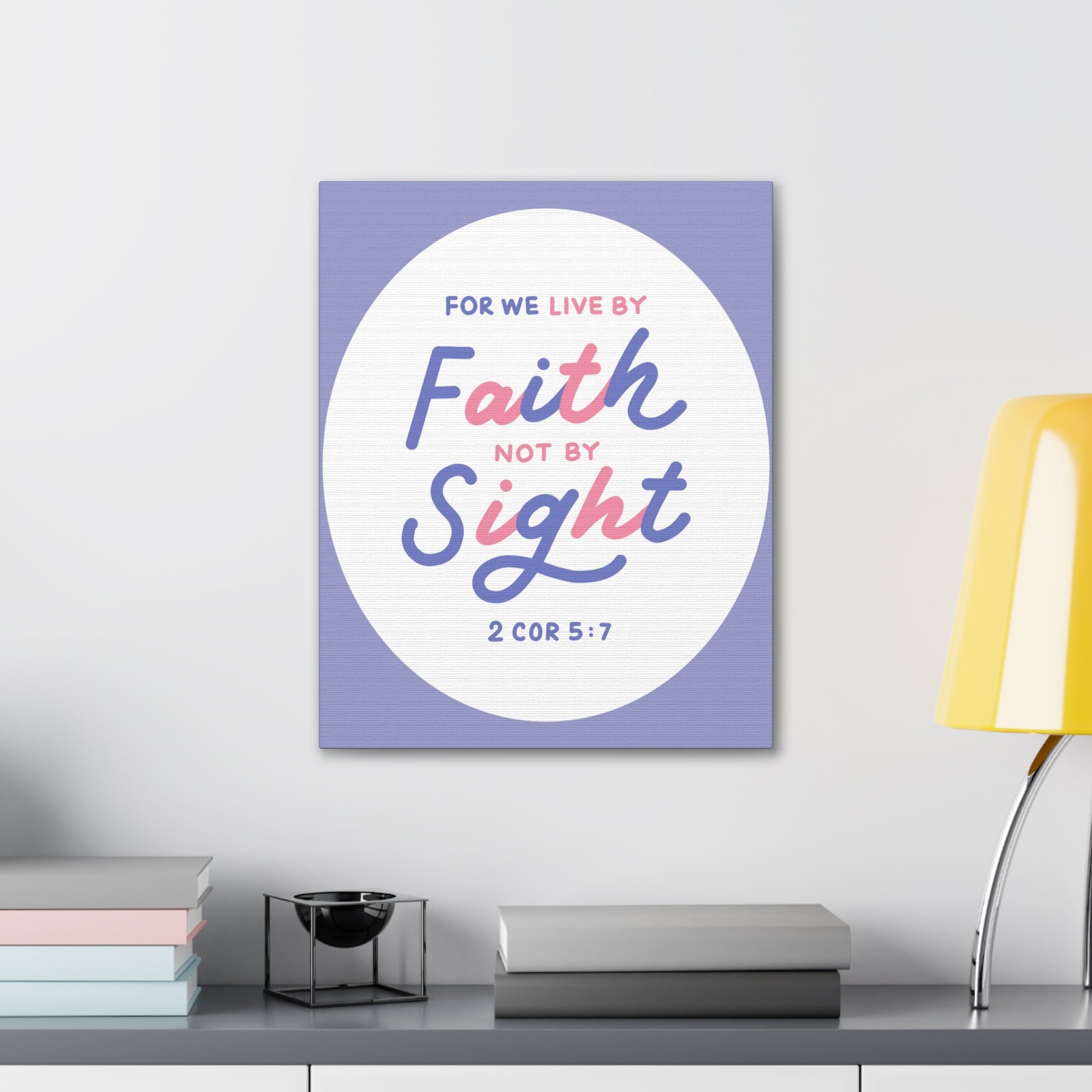 Scripture Walls Faith Not By Sight 2 Corinthians 5:7 Bible Verse Canvas Christian Wall Art Ready To Hang-Express Your Love Gifts