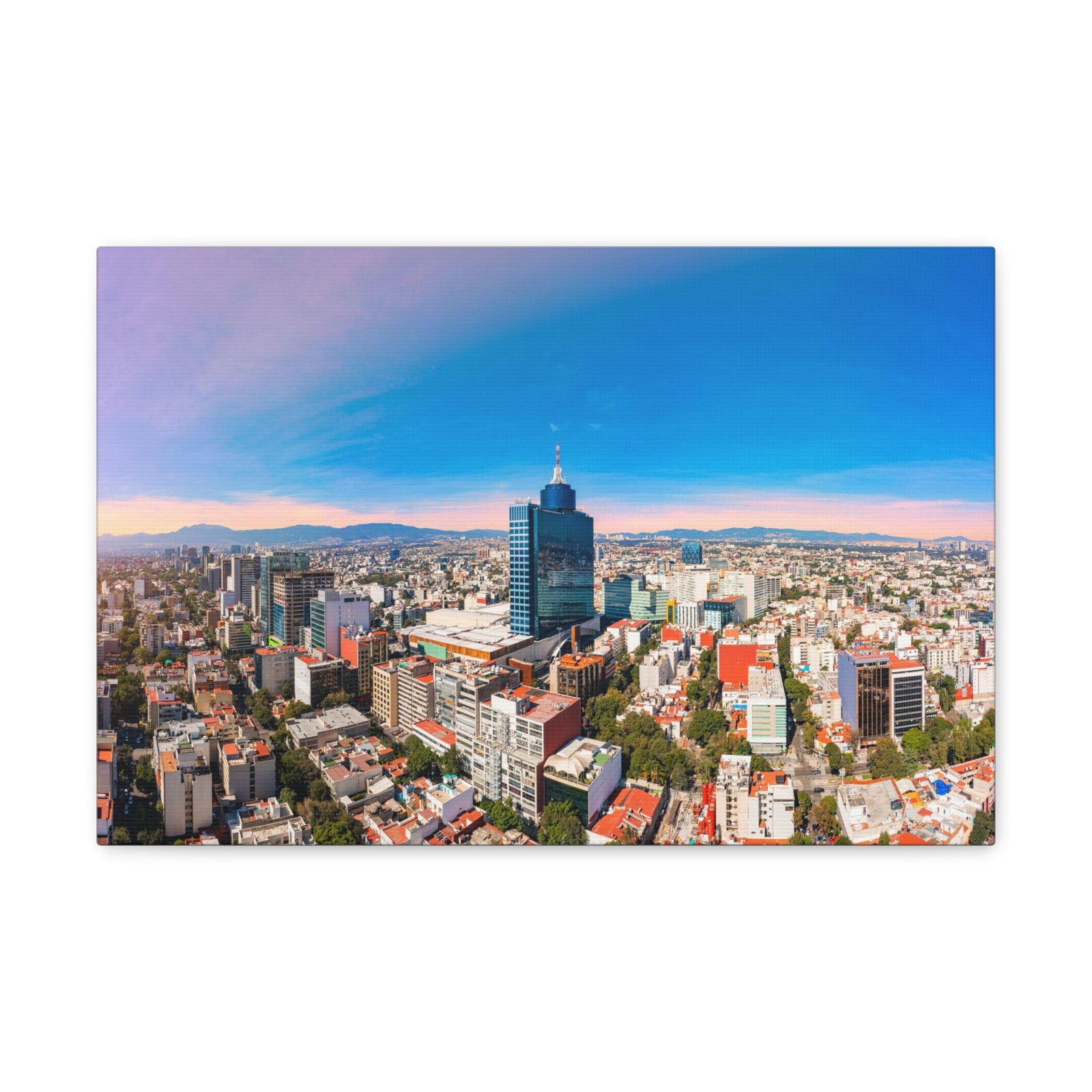 Mexico City Daytime Skyline Canvas Artwork High-Quality Breathtaking Stunning Cityscape for Home Decor Ready to Hang-Express Your Love Gifts