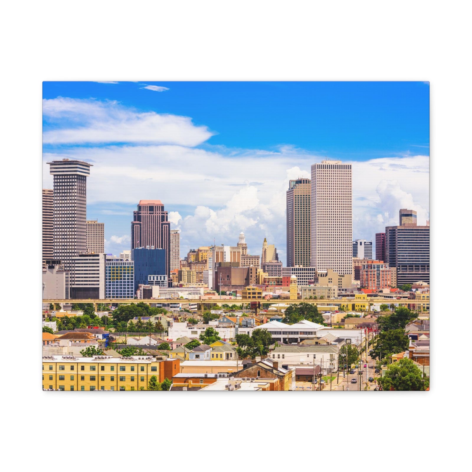 New Orleans Daytime Skyline Canvas Artwork High-Quality Breathtaking Stunning Cityscape for Home Decor Ready to Hang-Express Your Love Gifts
