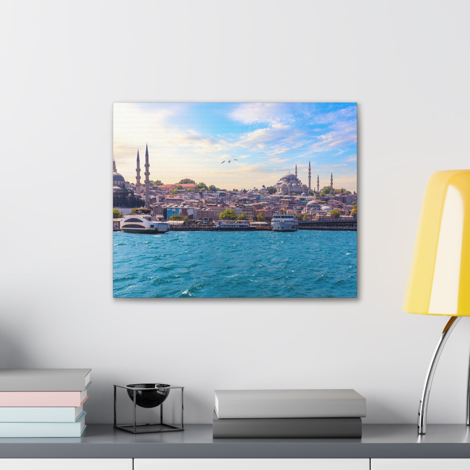 Istanbul Daytime Skyline Canvas Artwork High-Quality Breathtaking Stunning Cityscape for Home Decor Ready to Hang-Express Your Love Gifts
