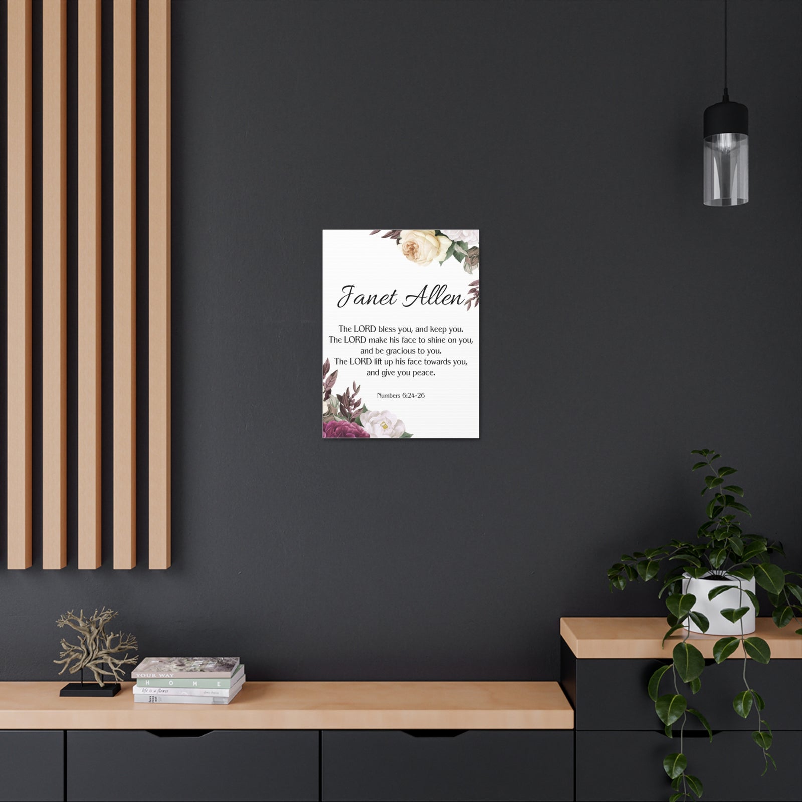 Scripture Walls Personalized Numbers 6:24-26 Bible Chapter Canvas Christian Wall Art Ready to Hang-Express Your Love Gifts