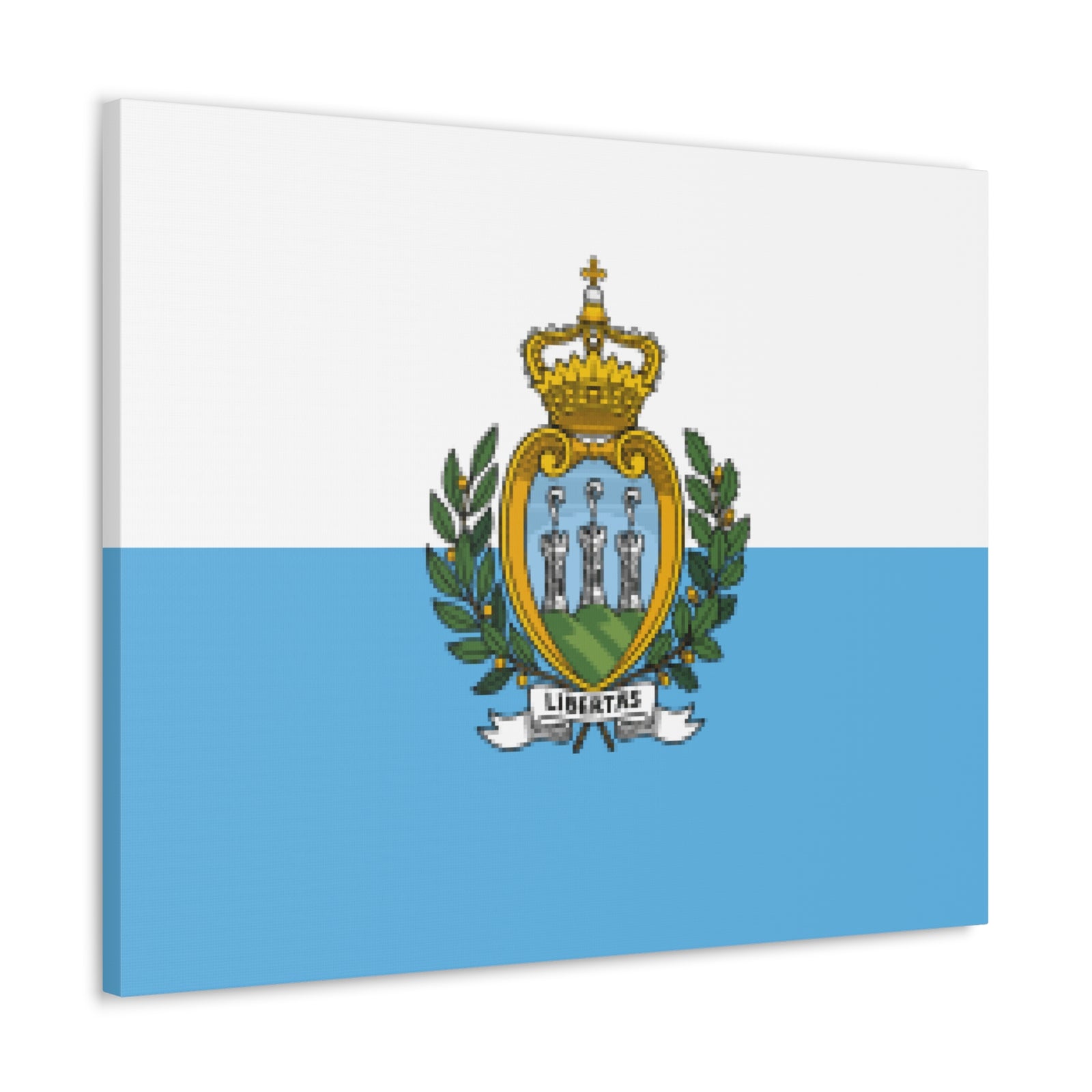 San Marino Country Flag Canvas Vibrant Wall Art Unframed Home Decor-Express Your Love Gifts