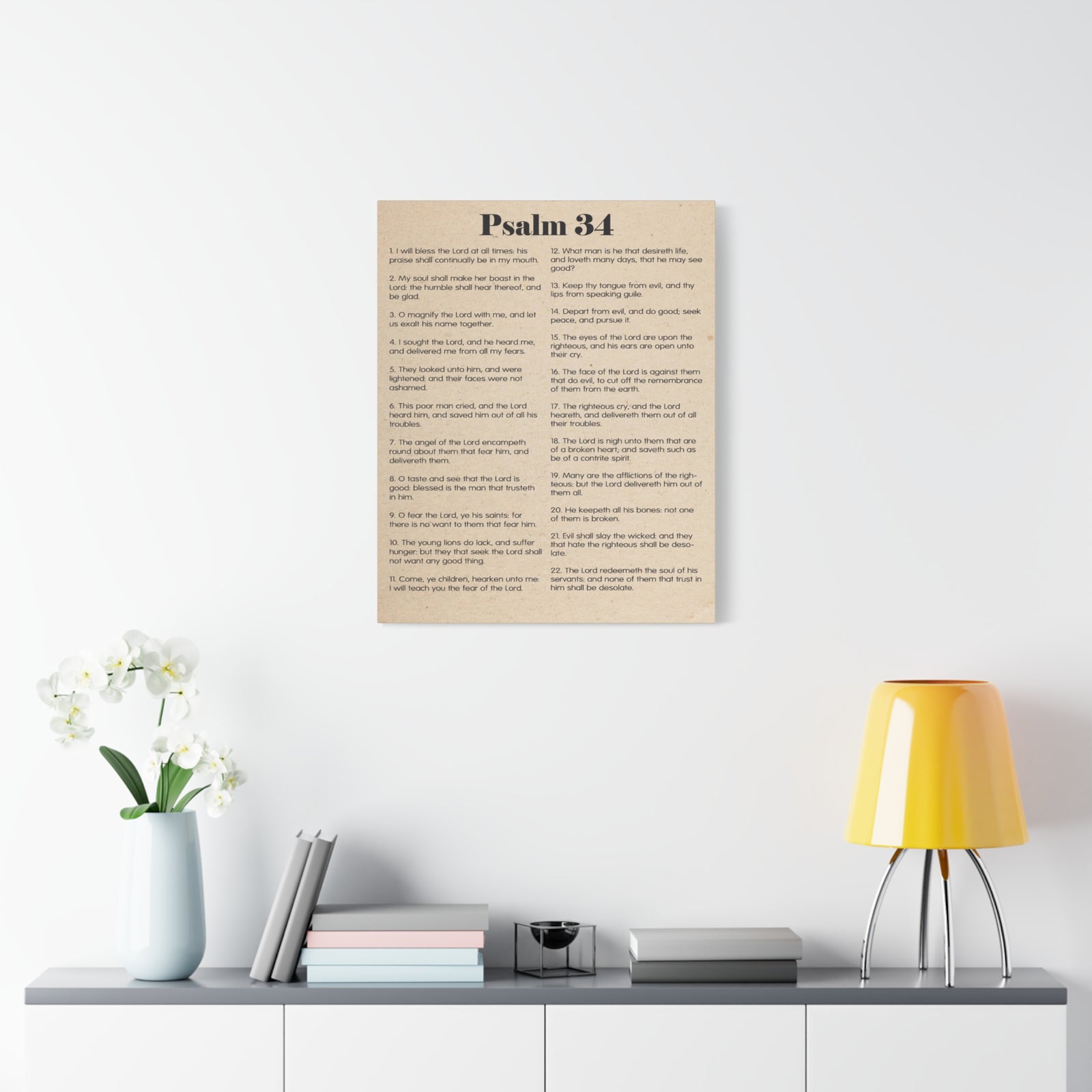 Scripture Walls Brokenness to Wholeness Psalm 34:3 Christian Wall Art Print Ready to Hang-Express Your Love Gifts