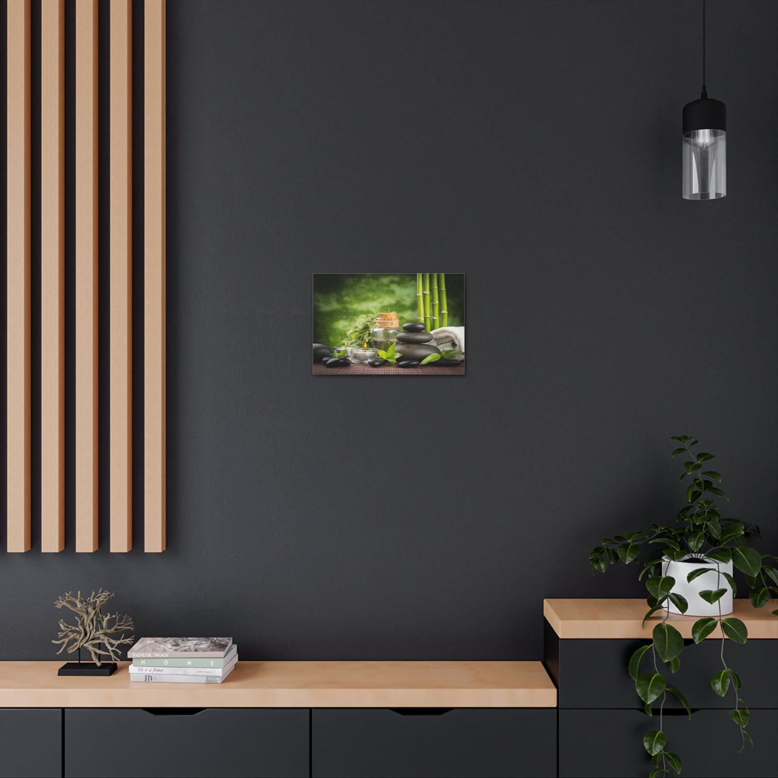 Massage Oil and Stones Forest Floral Nature Photography Canvas Wall Art for Home Decor Ready-to-Hang-Express Your Love Gifts