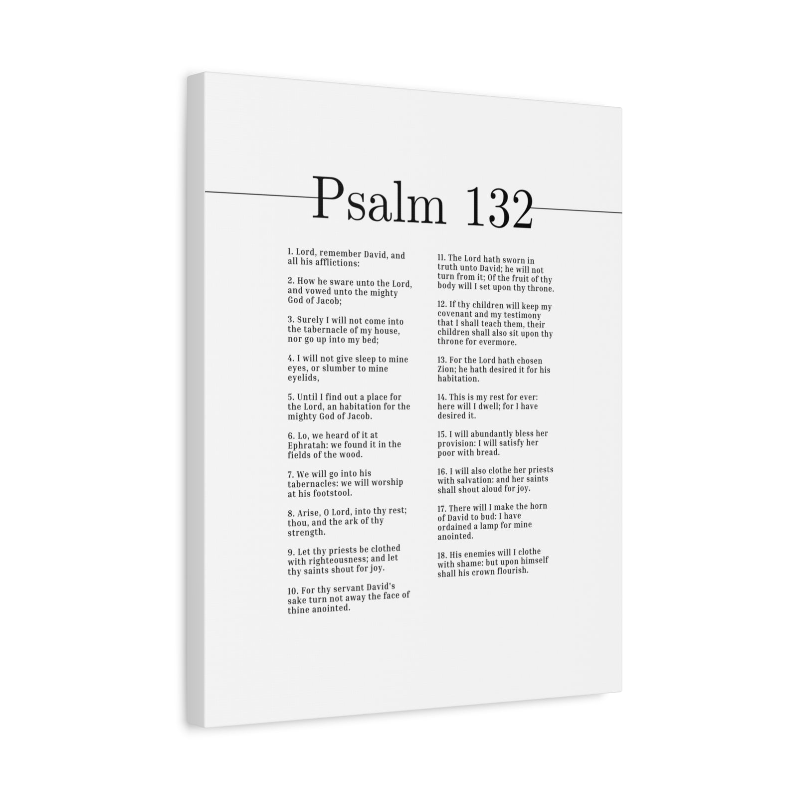 Scripture Canvas The Fruit Of Thy Body Psalm 132 Christian Wall Art Bible Verse Print Ready to Hang-Express Your Love Gifts