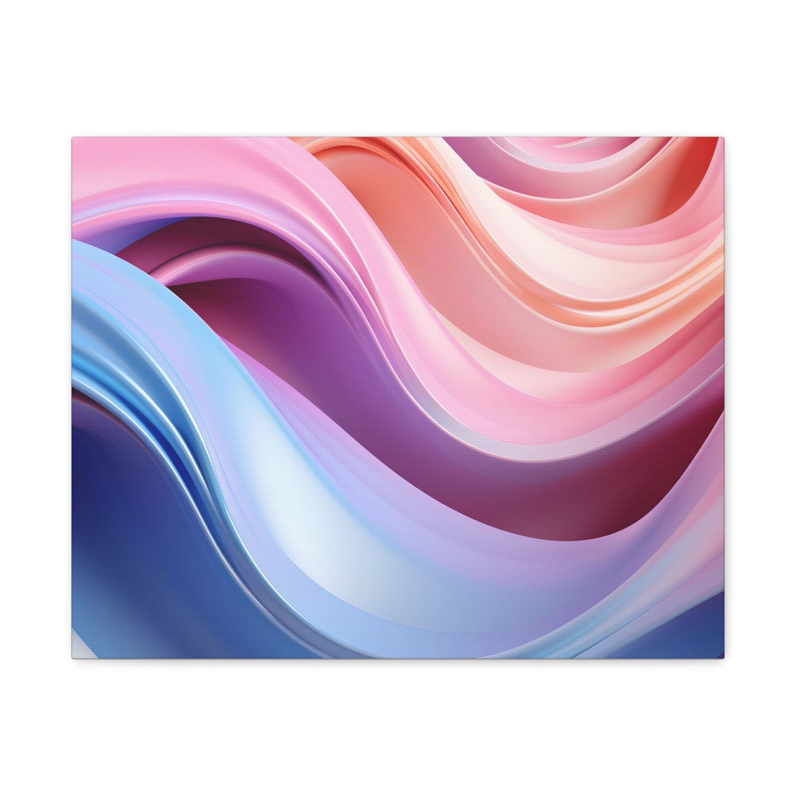 Purple And Blue Abstract Soft Pastel Waves Canvas Wall Art for Home Decor Ready-to-Hang-Express Your Love Gifts
