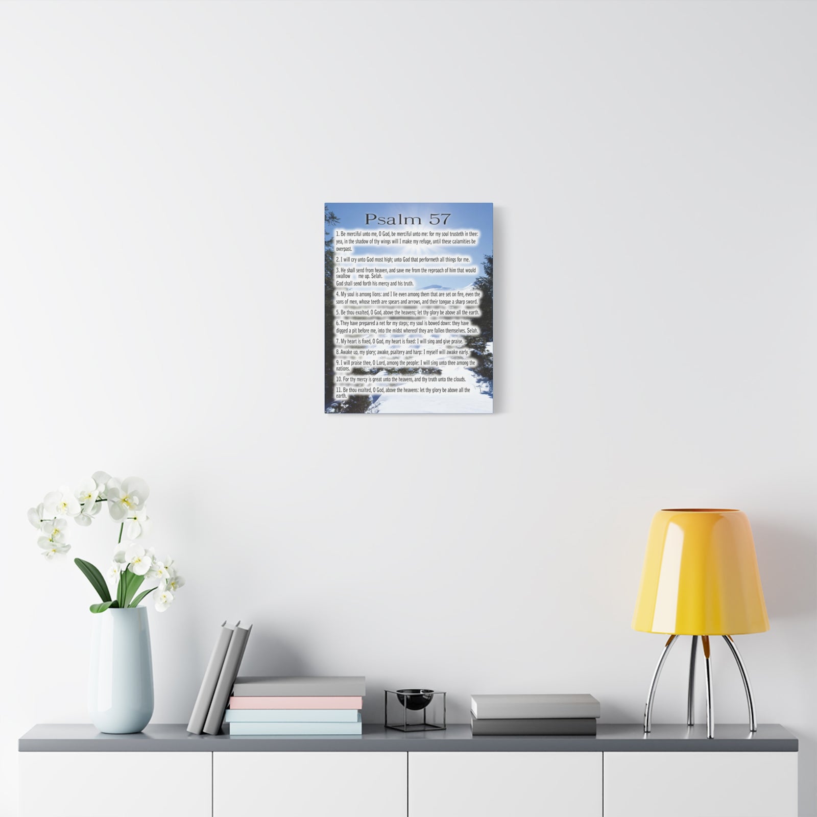 Scripture Walls Saved By Your Mercy Psalm 57:1 Christian Wall Art Print Ready to Hang-Express Your Love Gifts