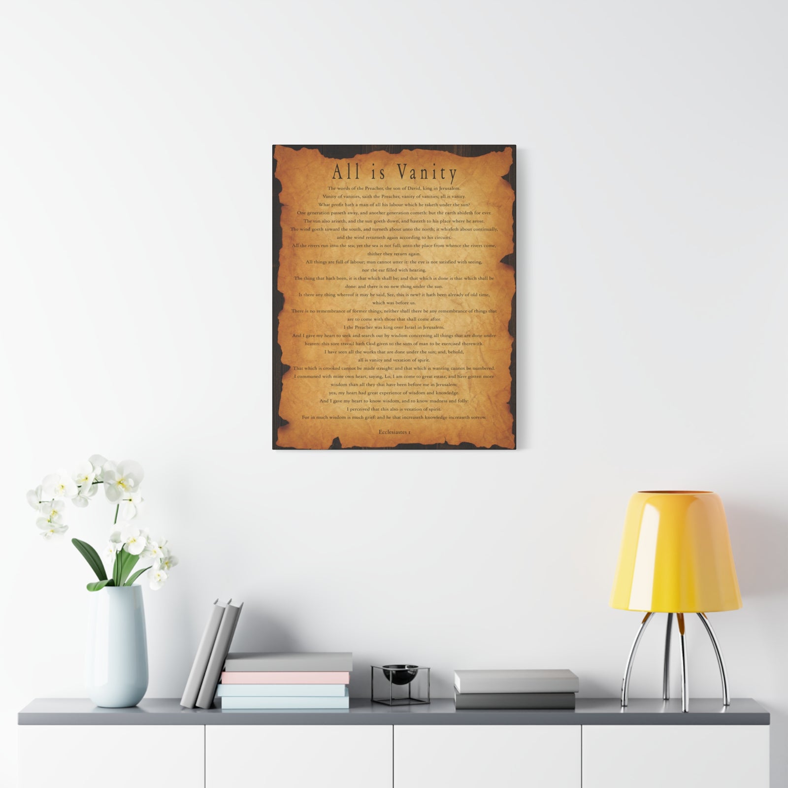 Scripture Walls All is Vanity Ecclesiastes 1 Bible Verse Canvas Christian Wall Art Ready to Hang-Express Your Love Gifts