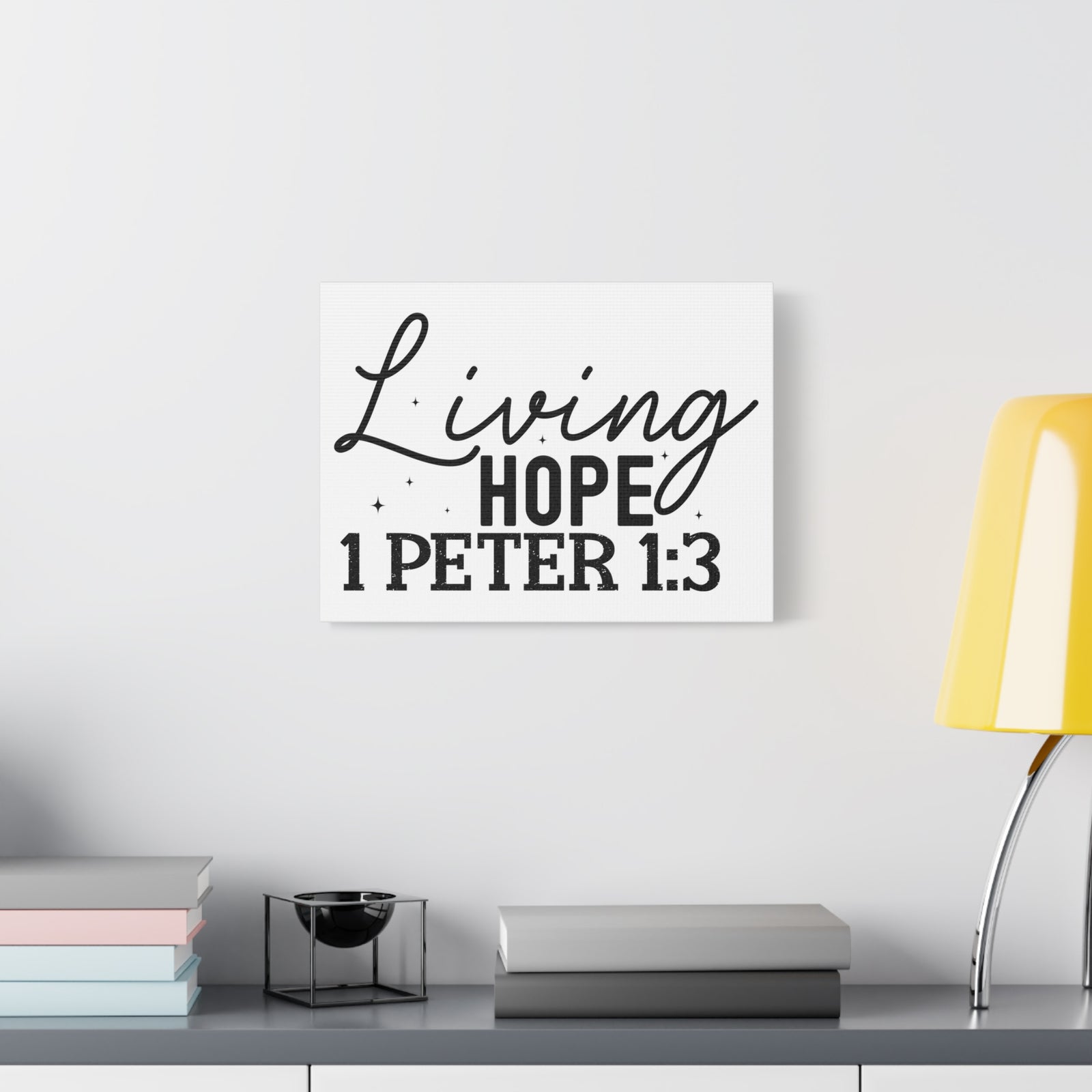Scripture Walls 1 Peter 1:3 Our Living Hope Bible Verse Canvas Christian Wall Art Ready to Hang Unframed-Express Your Love Gifts