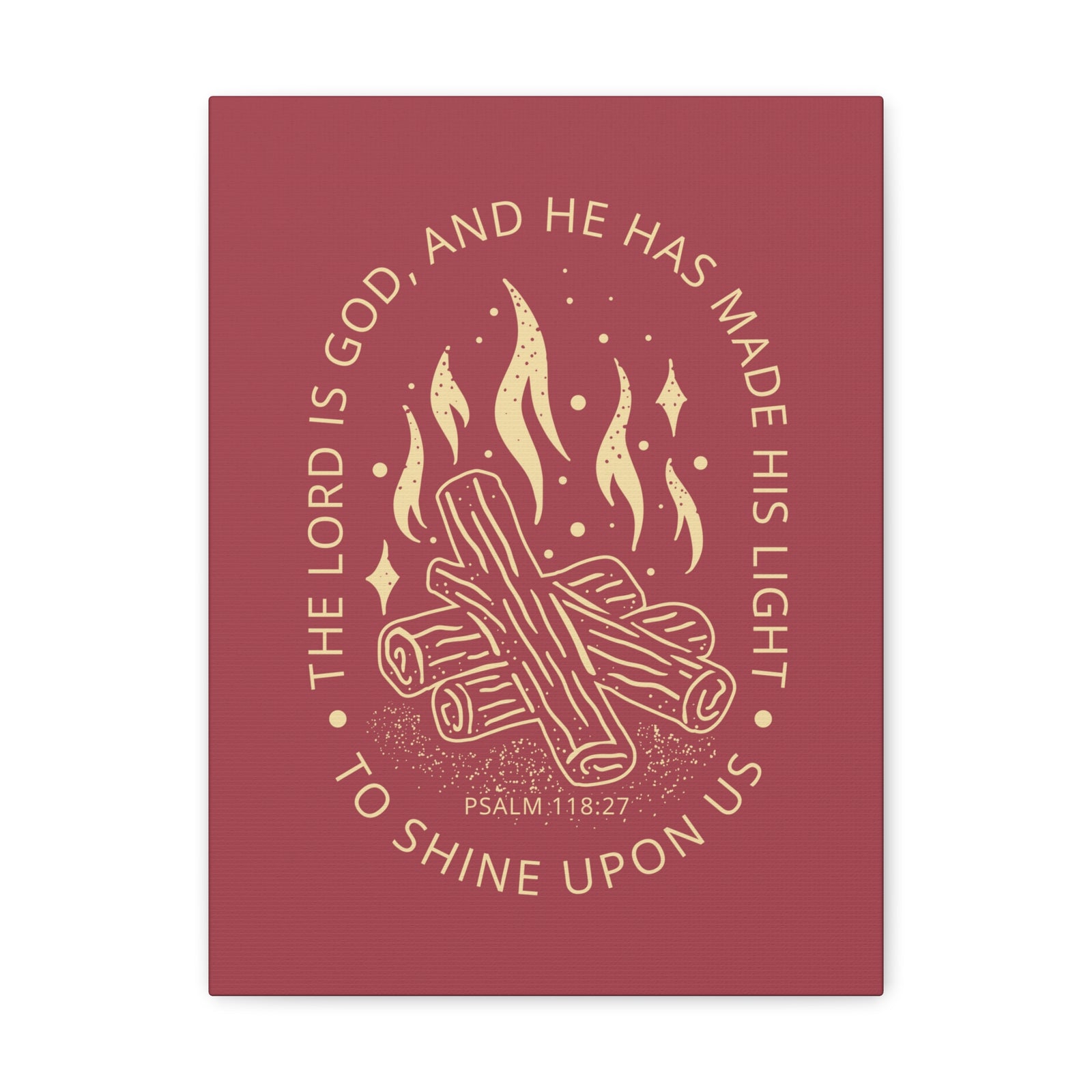 Scripture Canvas The Lord Is God Psalm 118:27 Christian Wall Art Bible Verse Print Ready To Hang-Express Your Love Gifts