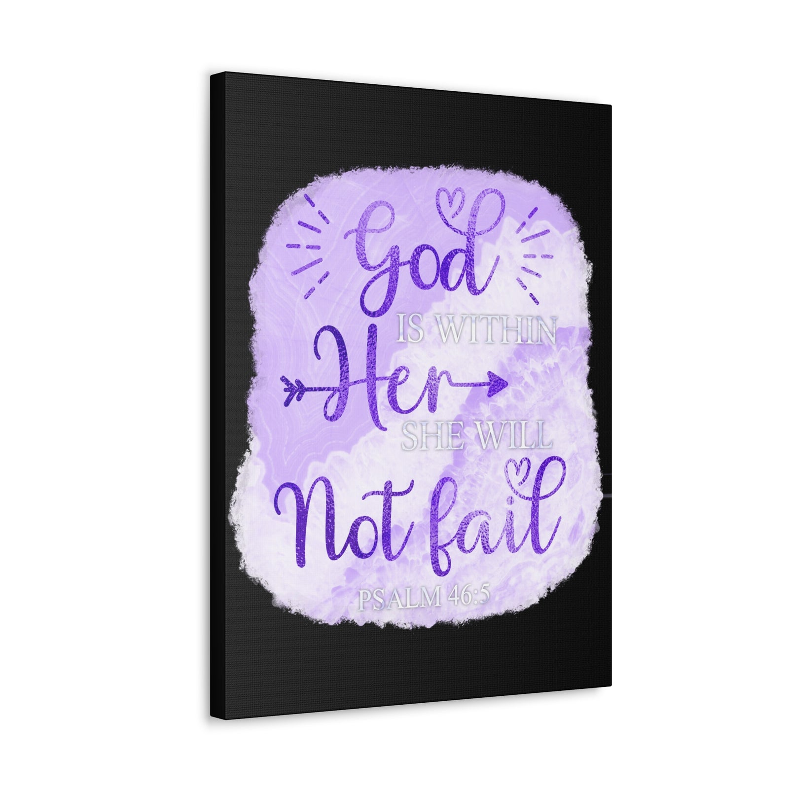 Scripture Walls Psalm 46:5 God is Within Her Bible Verse Canvas Christian Wall Art Ready to Hang Unframed-Express Your Love Gifts