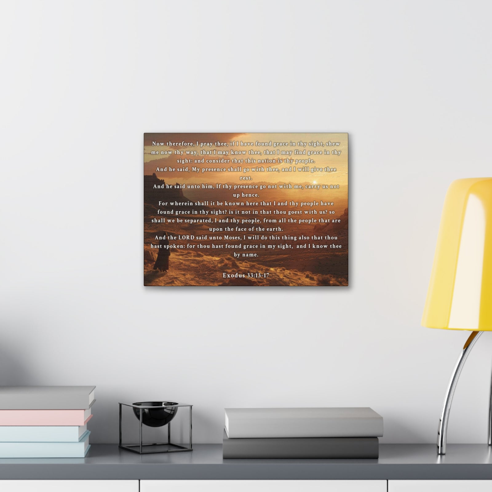 Scripture Walls Exodus 33:13-17 KJV Bible Verse Canvas Christian Wall Art Ready to Hang Unframed-Express Your Love Gifts