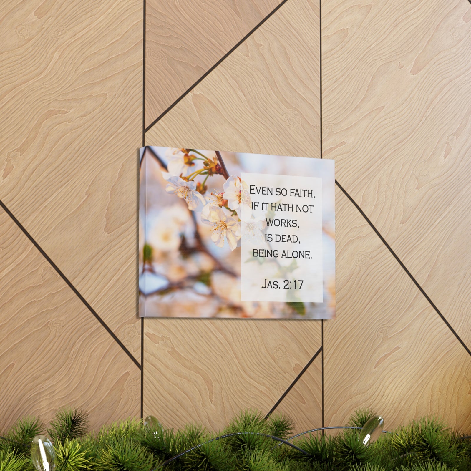 Scripture Walls Even So Faith Jas 2:17 Bible Verse Canvas Christian Wall Art Ready to Hang-Express Your Love Gifts