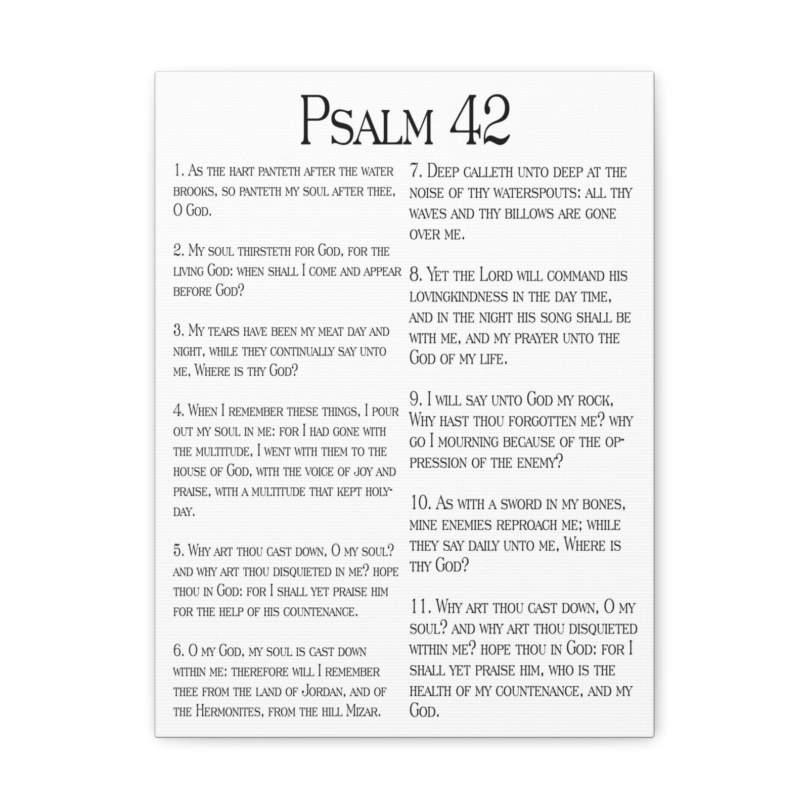 Scripture Walls Satisfy My Thirsty Soul Psalm 42:6 Christian Wall Art Print Ready to Hang-Express Your Love Gifts