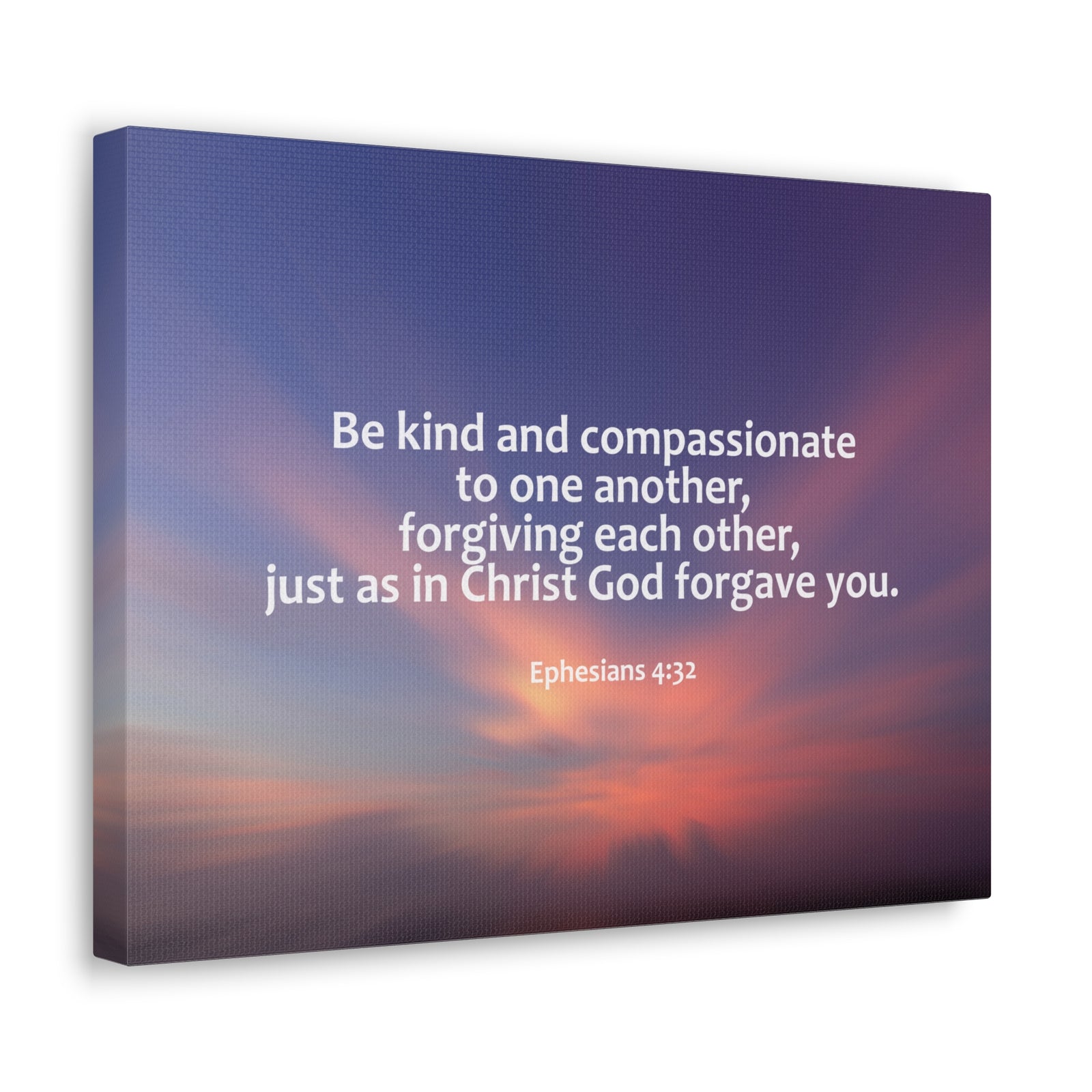 Scripture Canvas Kind and Compassionate Ephesians 4:32 Christian Wall Art Bible Verse Print Ready to Hang-Express Your Love Gifts