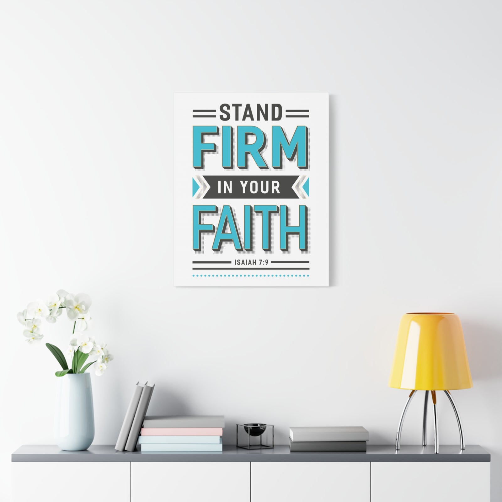 Scripture Canvas He Is God Psalm 46:10 Christian Wall Art Bible Verse Print Ready to Hang-Express Your Love Gifts