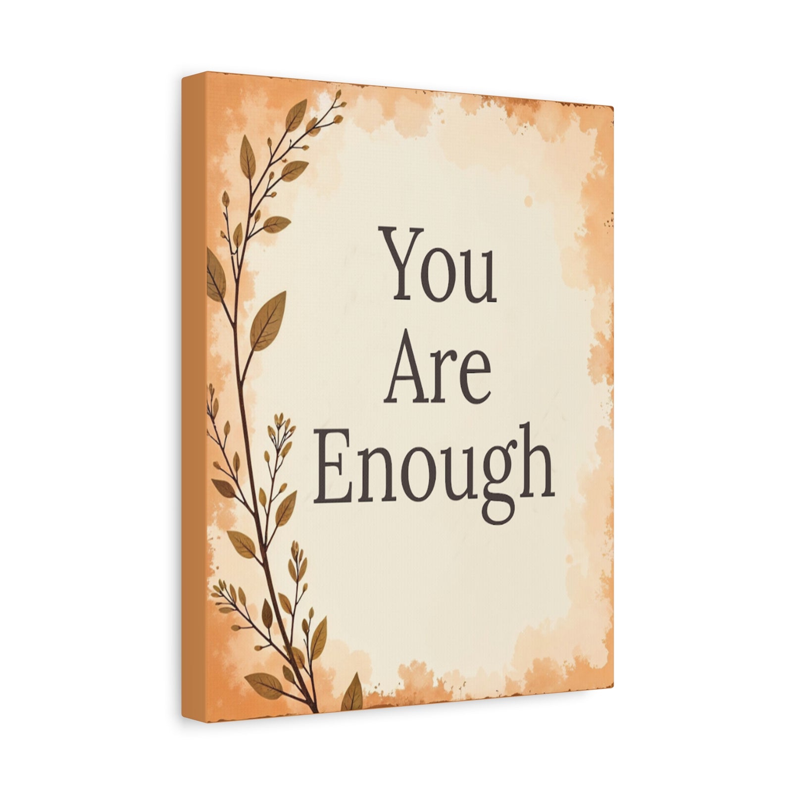 You Are Enough Inspirational Motivational Quote Canvas Wall Art for Home Decor Ready-to-Hang-Express Your Love Gifts