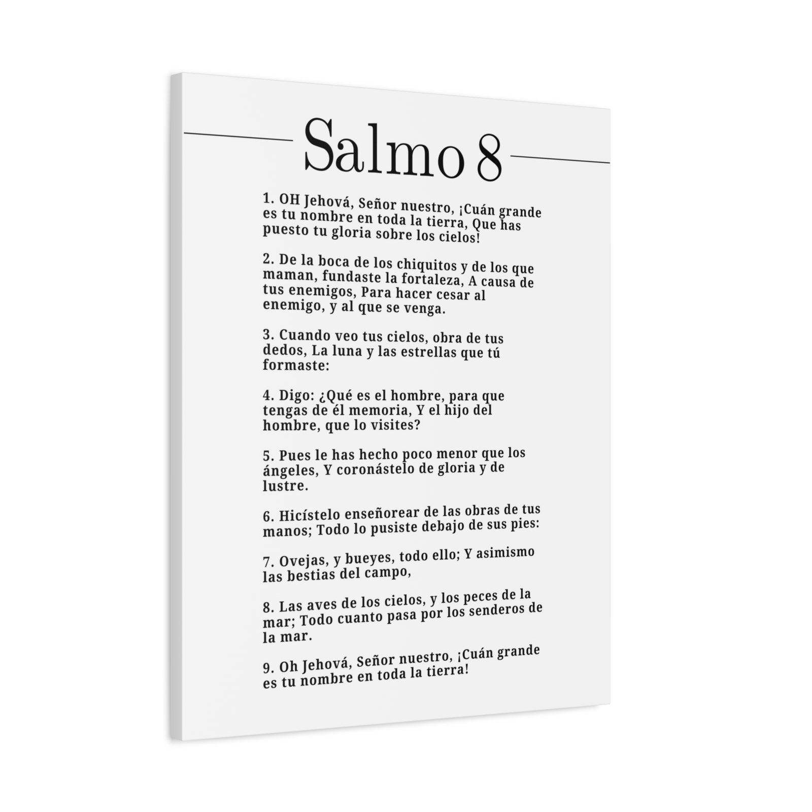 Salmo 8 Impresión De Arte Cristiano en la Pared Lista Para Colgar-Express Your Love Gifts