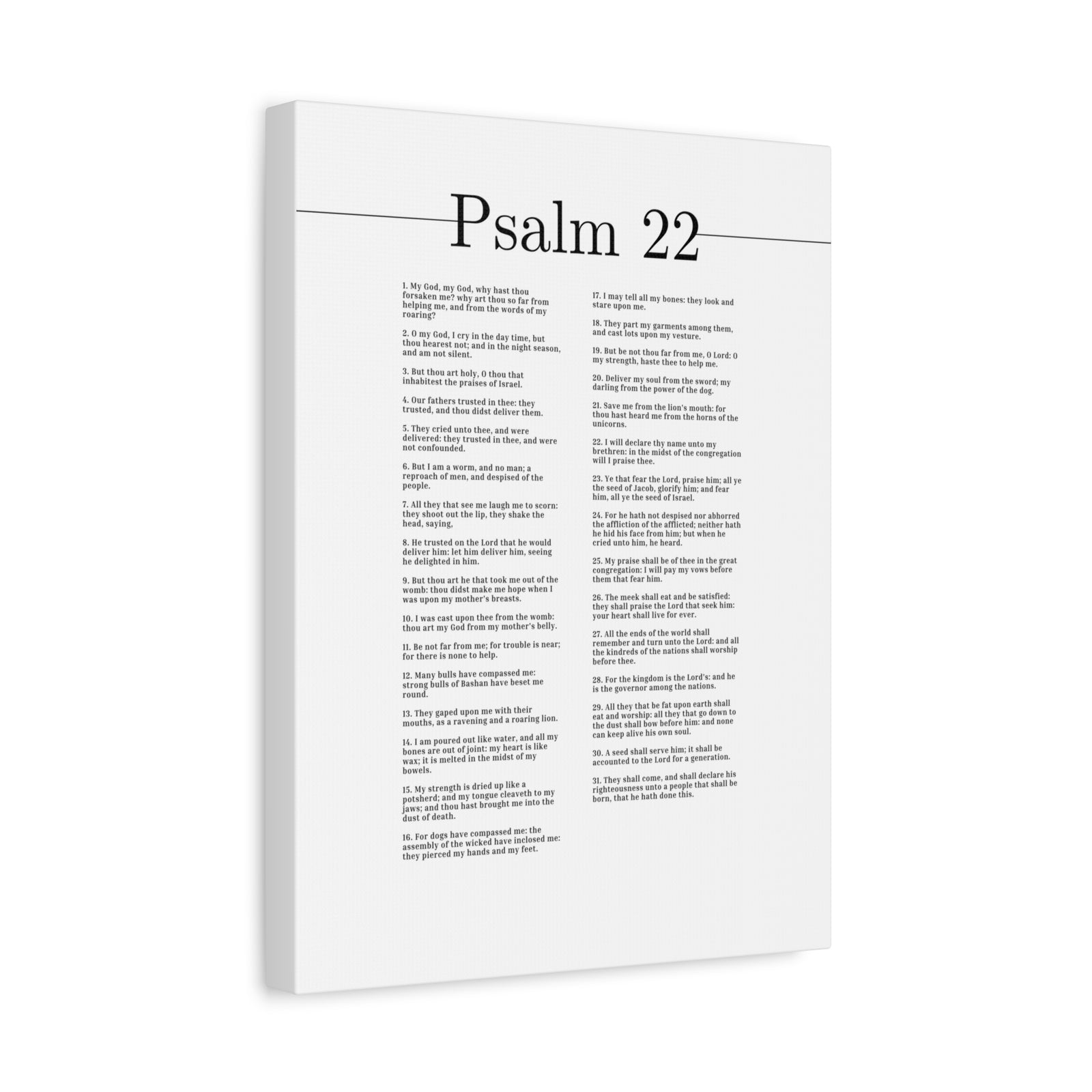 Scripture Canvas Glorify Him Psalm 22 Christian Wall Art Bible Verse Print Ready to Hang-Express Your Love Gifts