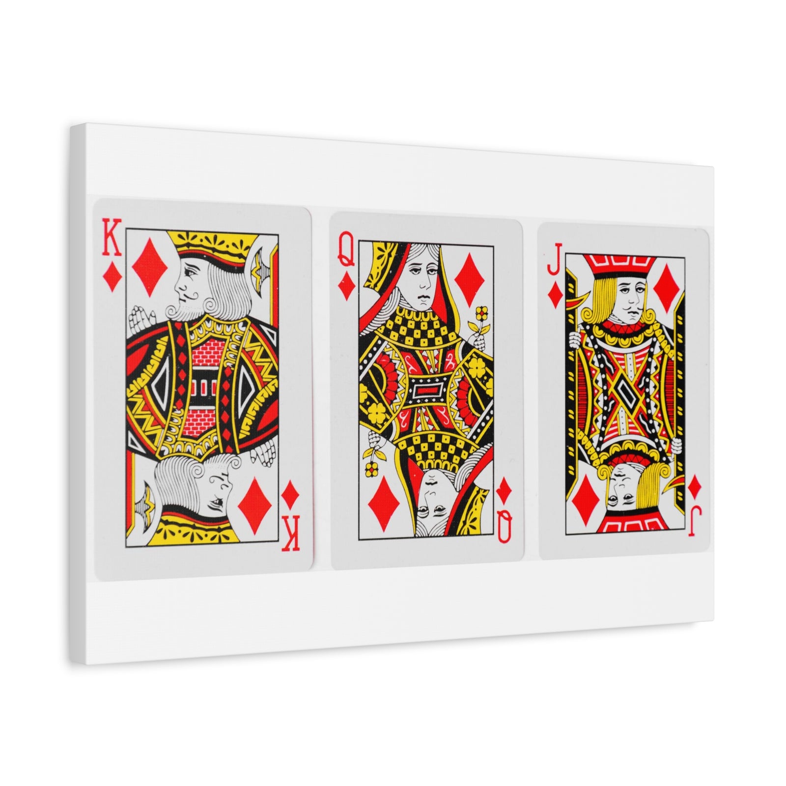 Diamonds Playing Cards Full Deck Playing Card Canvas Wall Art for Home Decor Ready-to-Hang-Express Your Love Gifts