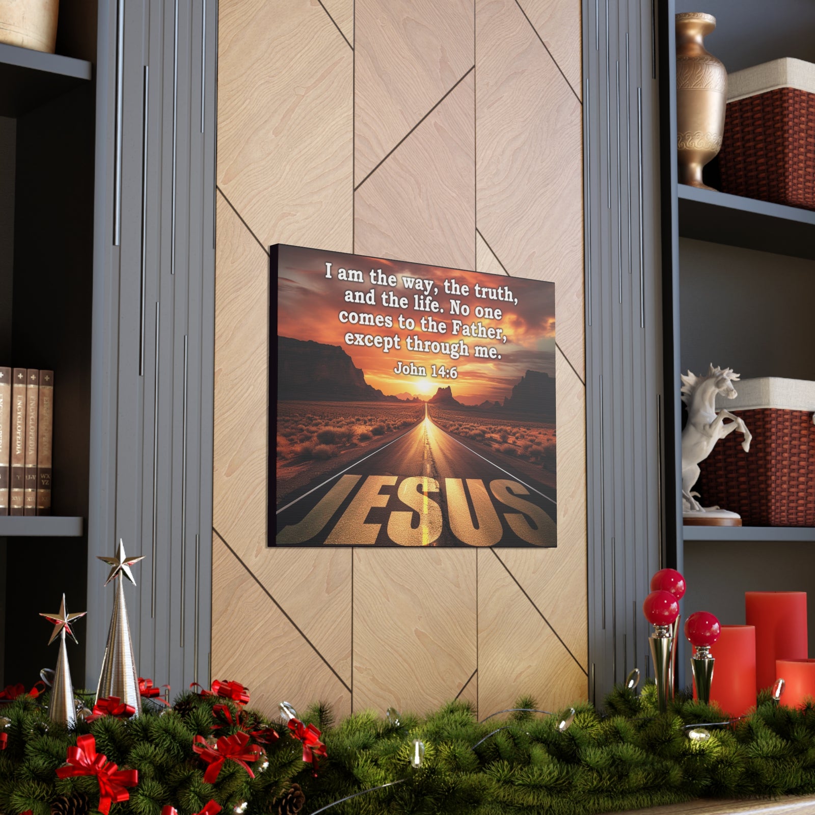 Scripture Walls Way Truth Life John 14:6 Christian Wall Art Print Ready to Hang Unframed-Express Your Love Gifts