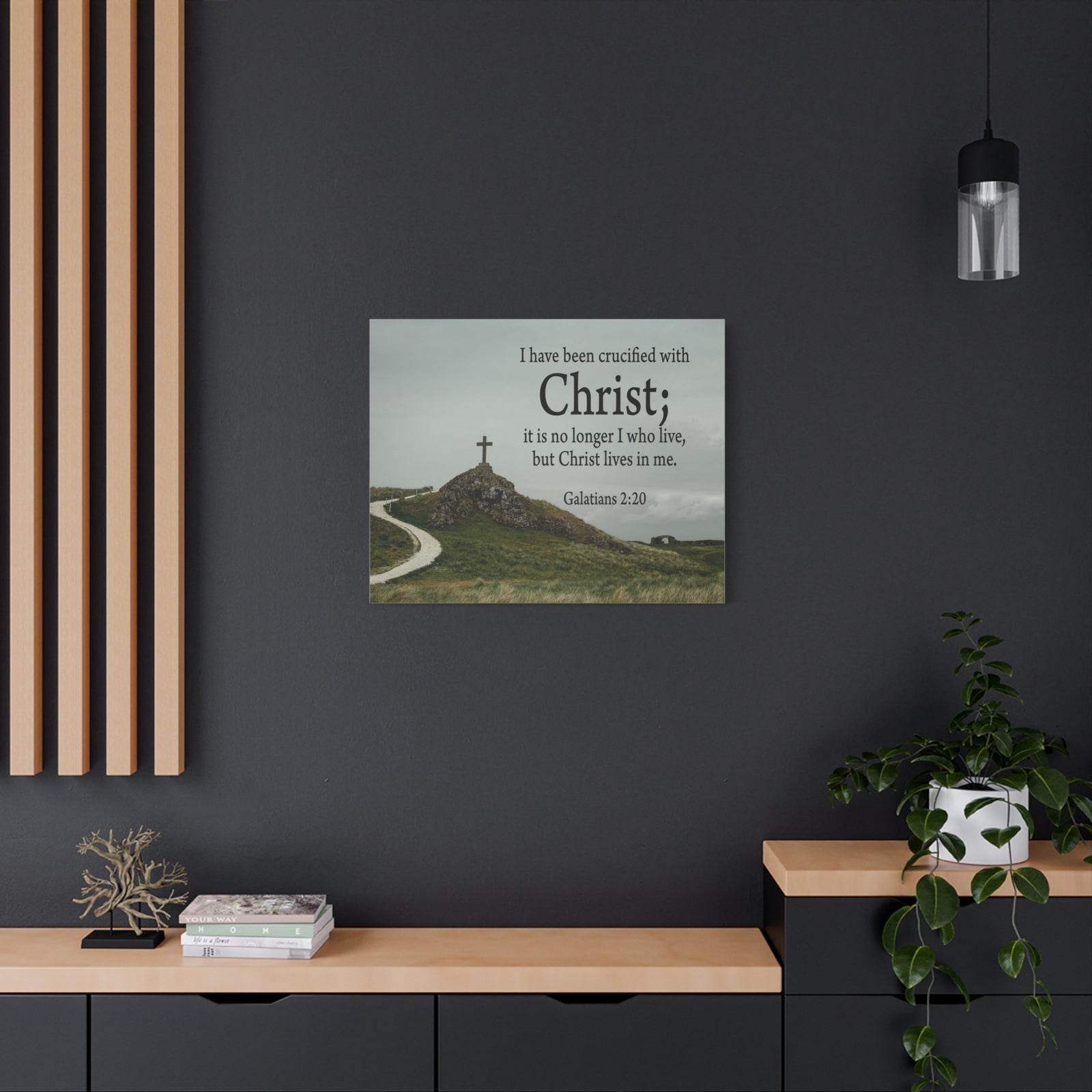 Scripture Walls Canvas No Longer I But Christ Galatians 2:20 Wall Art Christian Home Decor-Express Your Love Gifts