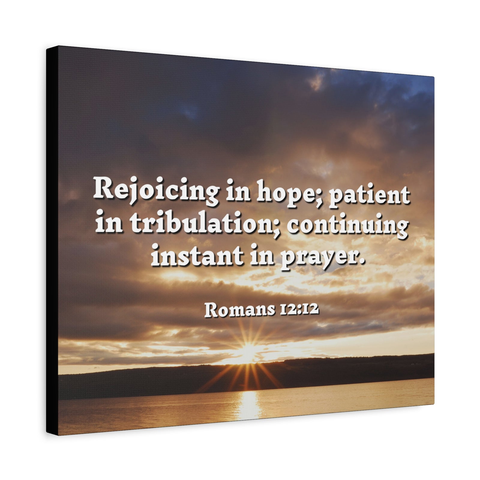 Scripture Walls Rejoicing In Hope Romans 12:12 Bible Verse Canvas Christian Wall Art Ready to Hang-Express Your Love Gifts