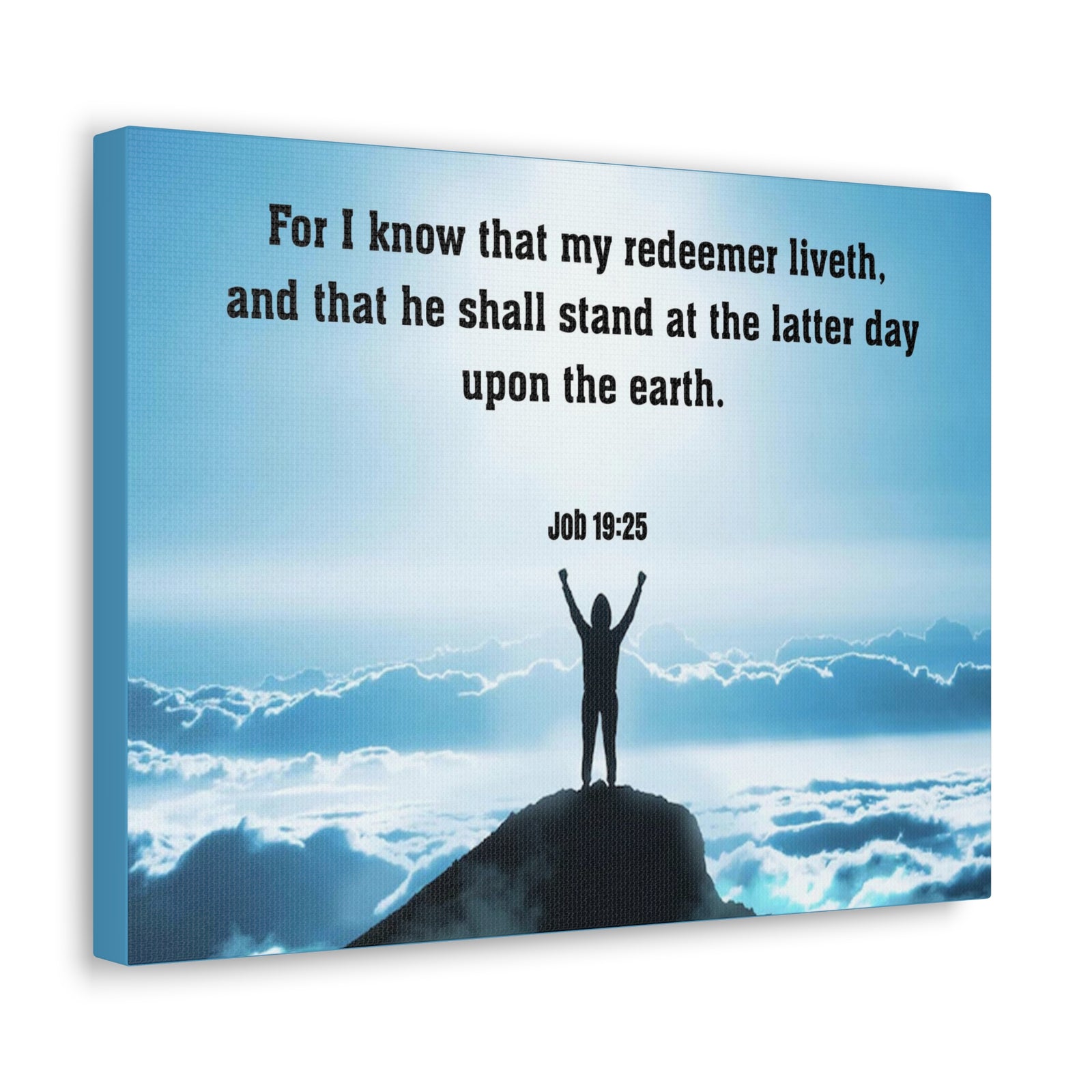 Scripture Walls For I Know Job 19:25 Christian Wall Art Print Ready to Hang Unframed-Express Your Love Gifts
