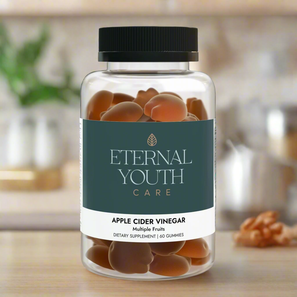 Eternal Youth Care Apple Cider Vinegar Gummies – Multi-Fruit Flavor 60 Vegan, Non-GMO Gummies for Energy & Wellness-Express Your Love Gifts
