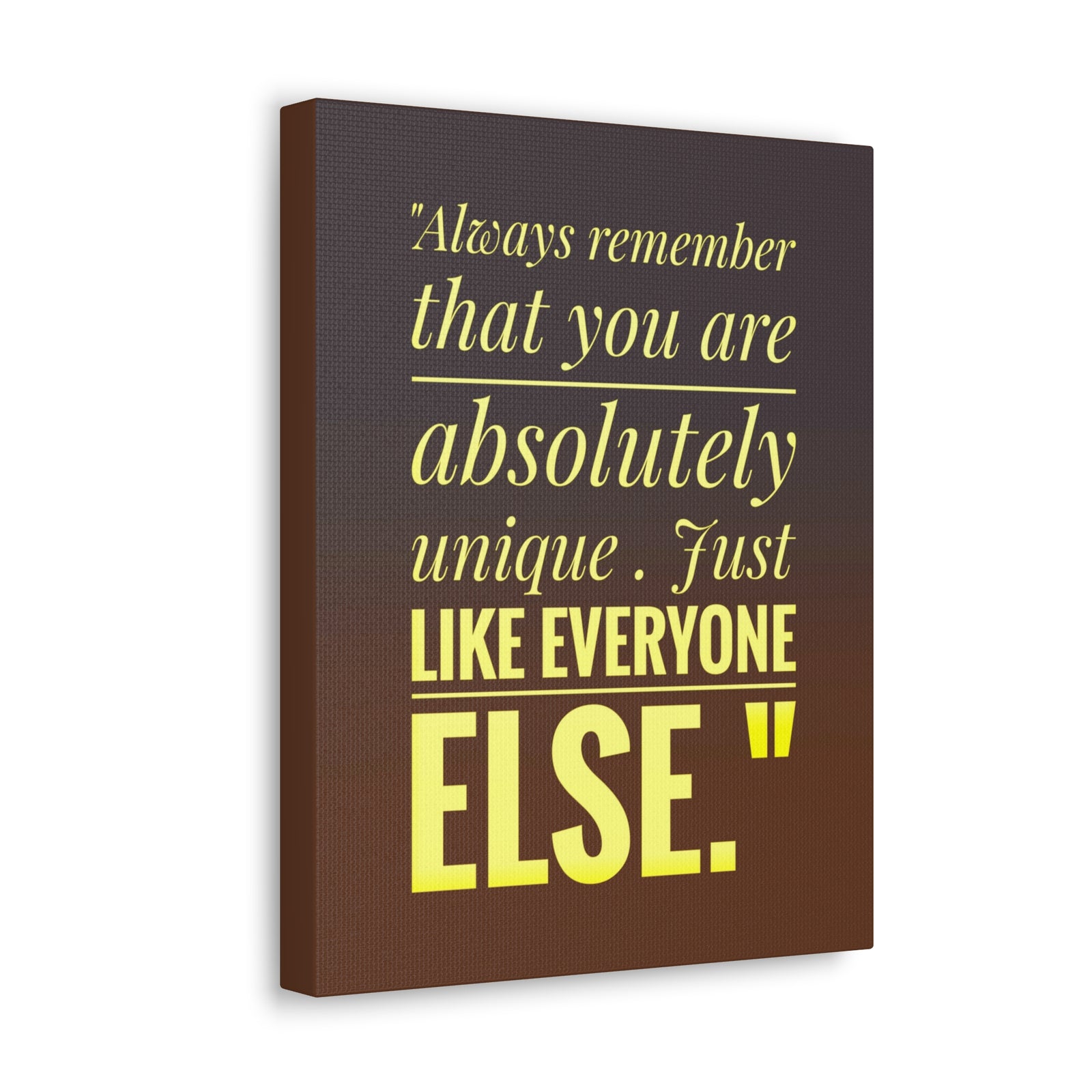 Inspirational Wall Art You Are Absolutely Unique Motivation Wall Decor for Home Office Gym Inspiring Success Quote Print Ready to Hang-Express Your Love Gifts