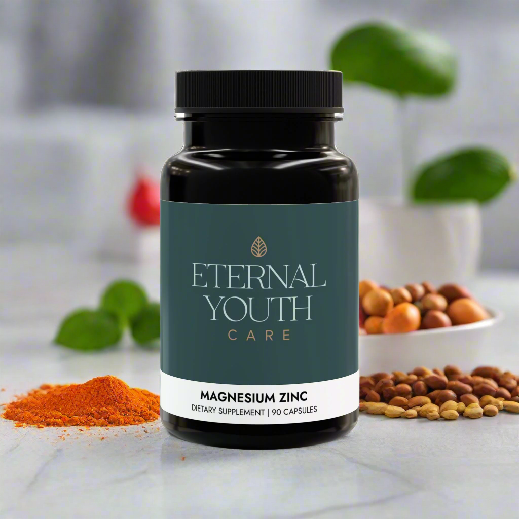 Magnesium Zinc Supplement – Athletic Performance & Muscle Health – Non-GMO, Vegan, 90 Capsules-Express Your Love Gifts