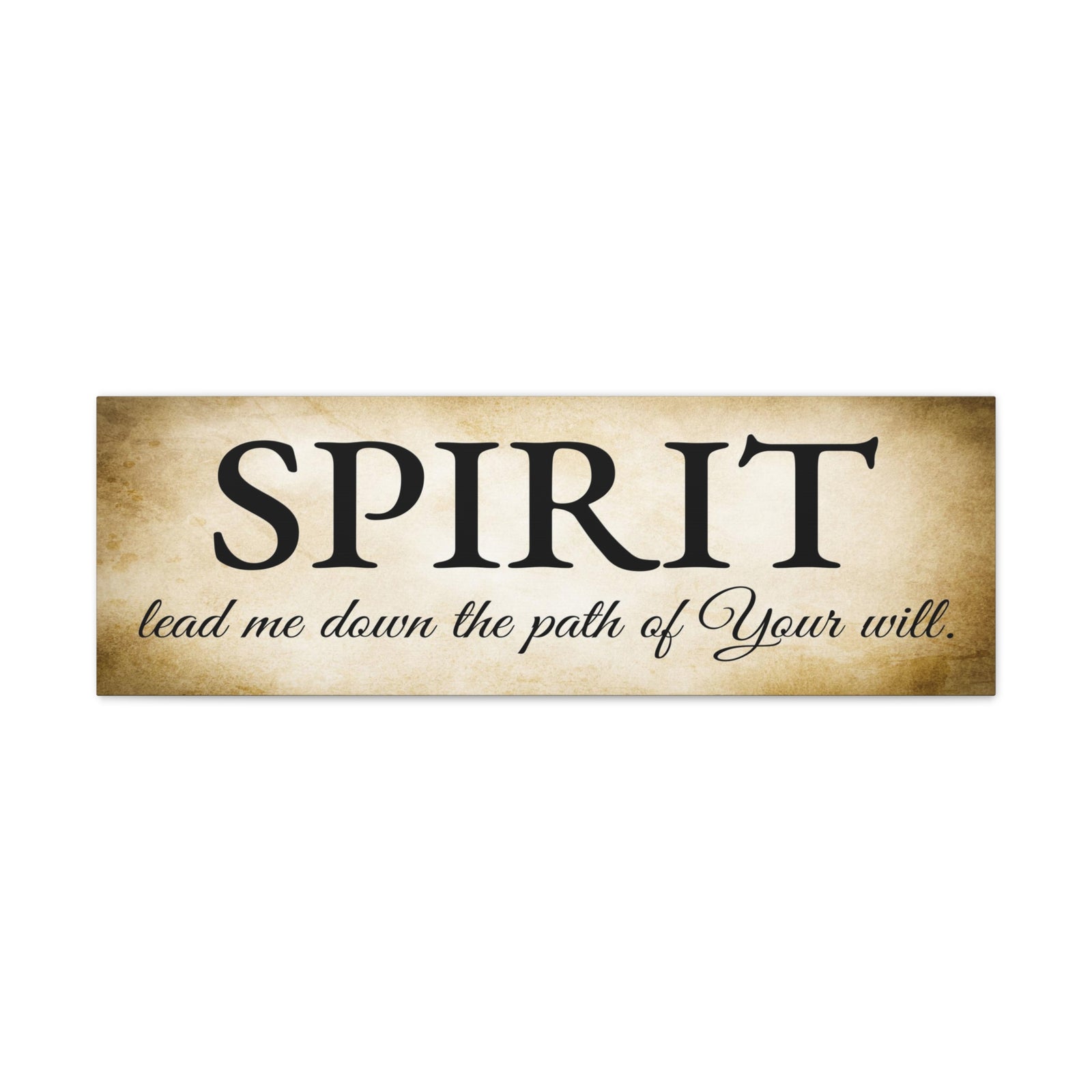 Scripture Walls Spirit Lead Me Gold Bible Verse Canvas Christian Wall Art Ready to Hang Unframed-Express Your Love Gifts