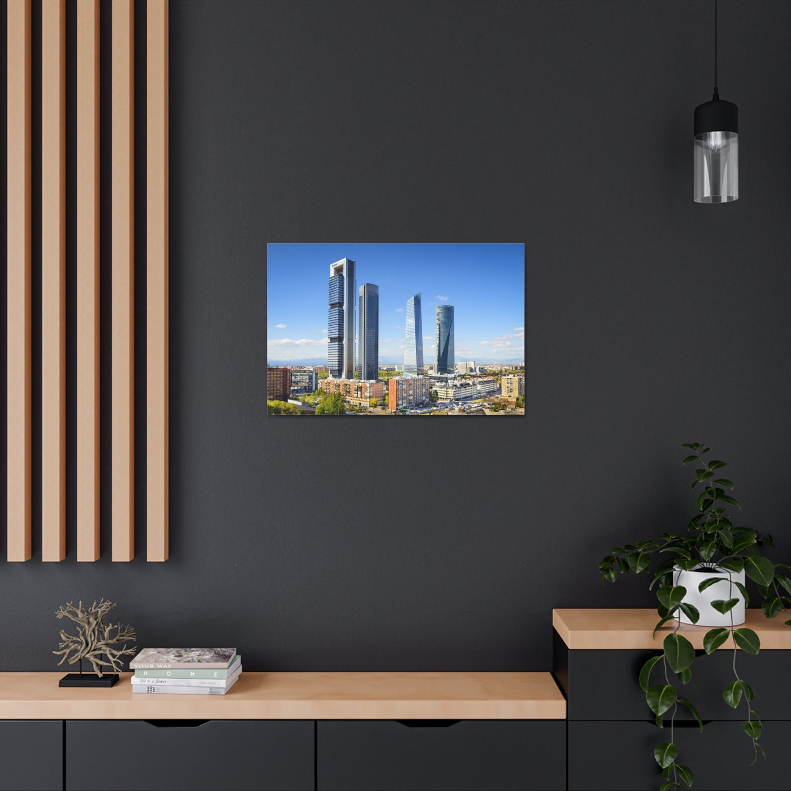 Madrid Daytime Skyline Canvas Artwork High-Quality Breathtaking Stunning Cityscape for Home Decor Ready to Hang-Express Your Love Gifts
