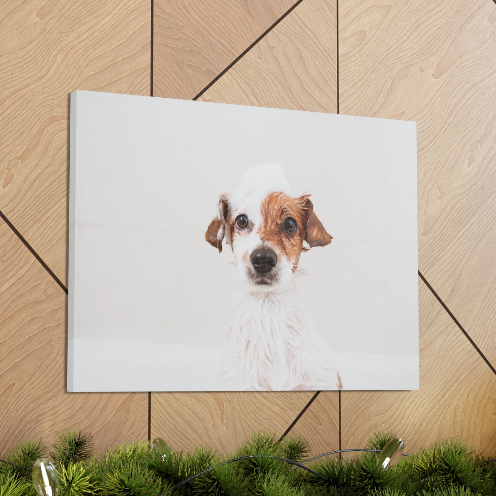Cute Jack Russell Terrier Bathee Canvas Wall Art for Home Decor Ready-to-Hang-Express Your Love Gifts