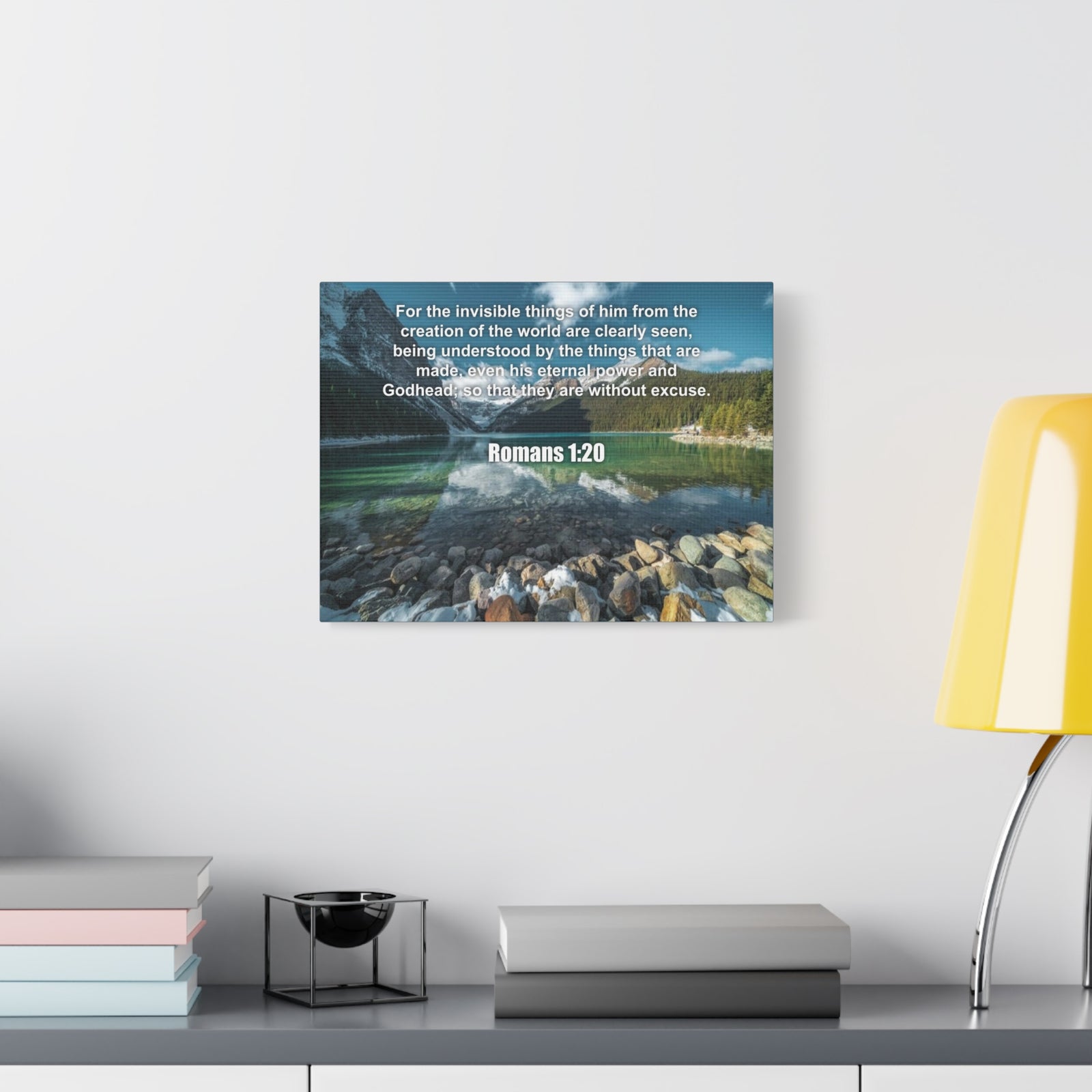 Scripture Canvas Without Excuse Romans 1:20 Christian Wall Art Bible Verse Print Ready to Hang-Express Your Love Gifts
