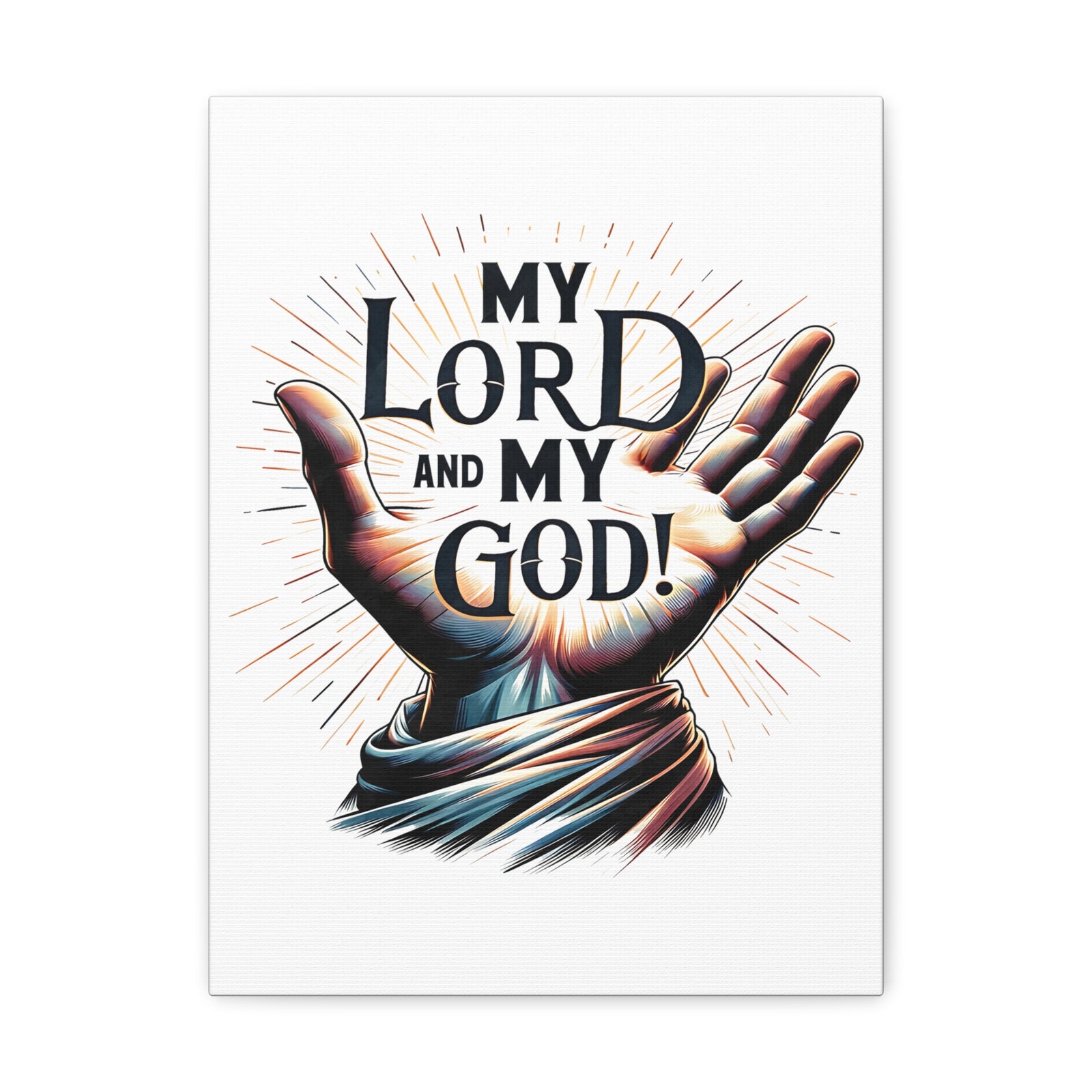 Scripture Walls John 20:28 My Lord and My God! Bible Verse Canvas Christian Wall Art Ready to Hang Unframed-Express Your Love Gifts