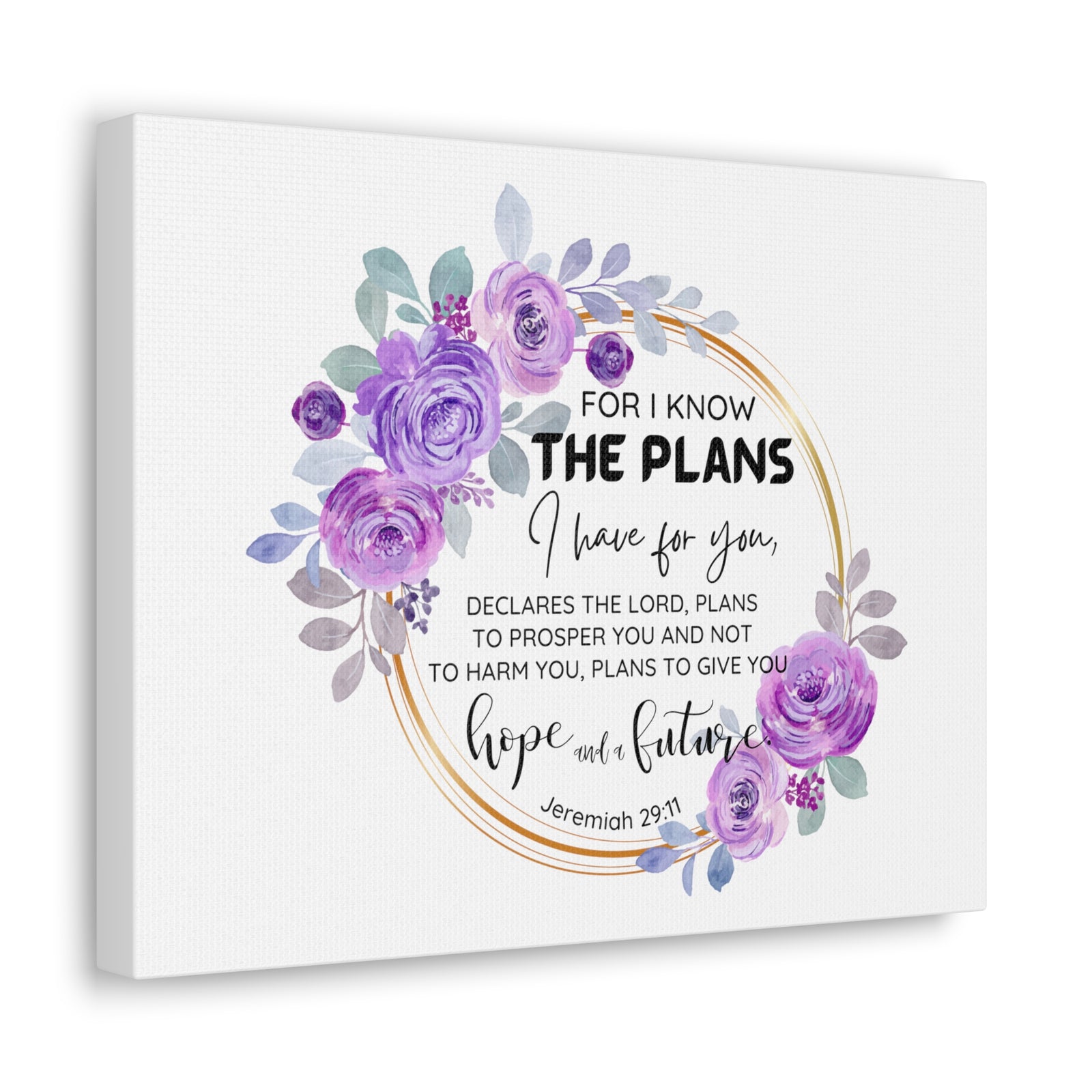 Scripture Walls Jeremiah 29:11 The Plans I Have Bible Verse Canvas Christian Wall Art Ready to Hang Unframed-Express Your Love Gifts