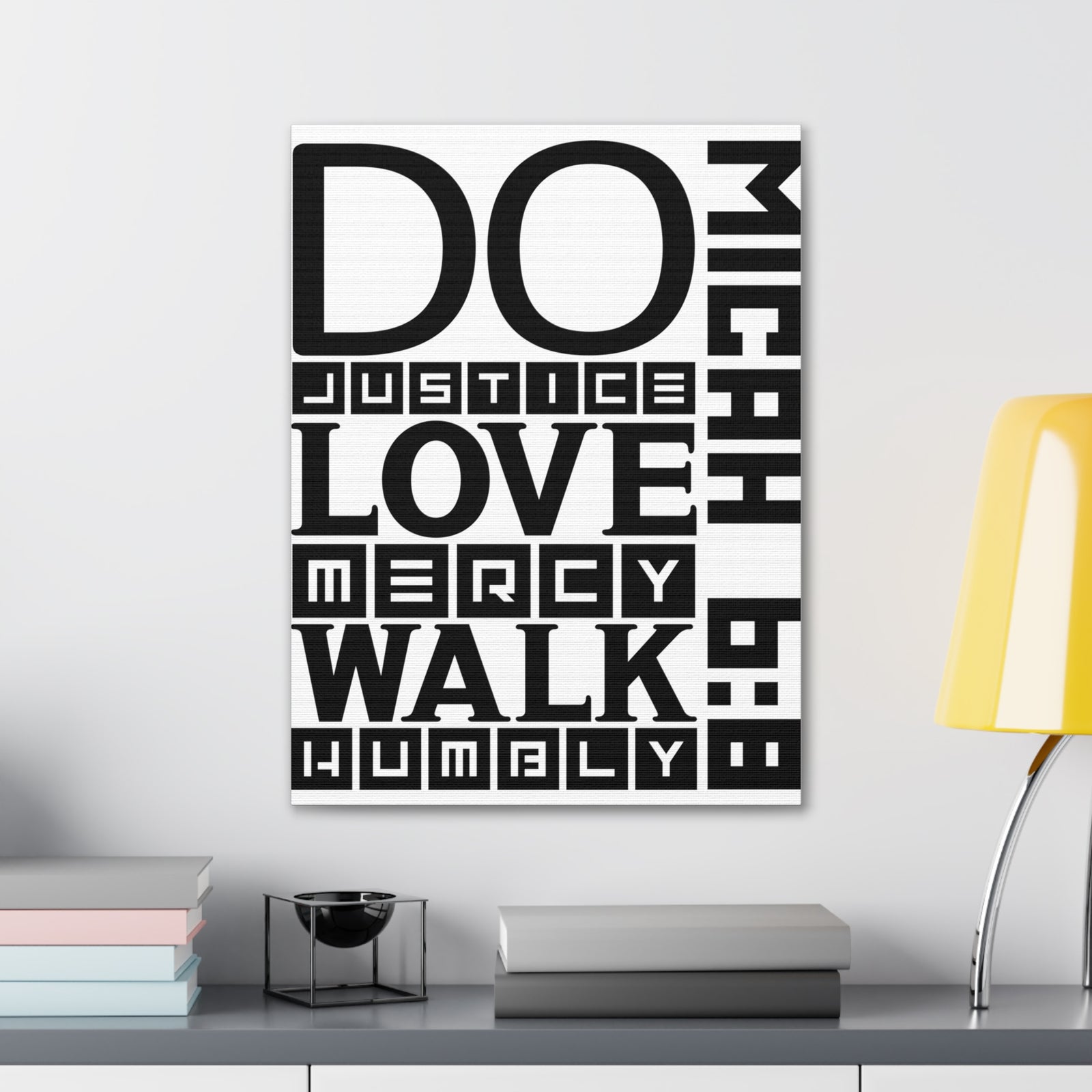 Scripture Walls Micah 6:8 DO Justice Bible Verse Canvas Christian Wall Art Ready to Hang Unframed-Express Your Love Gifts