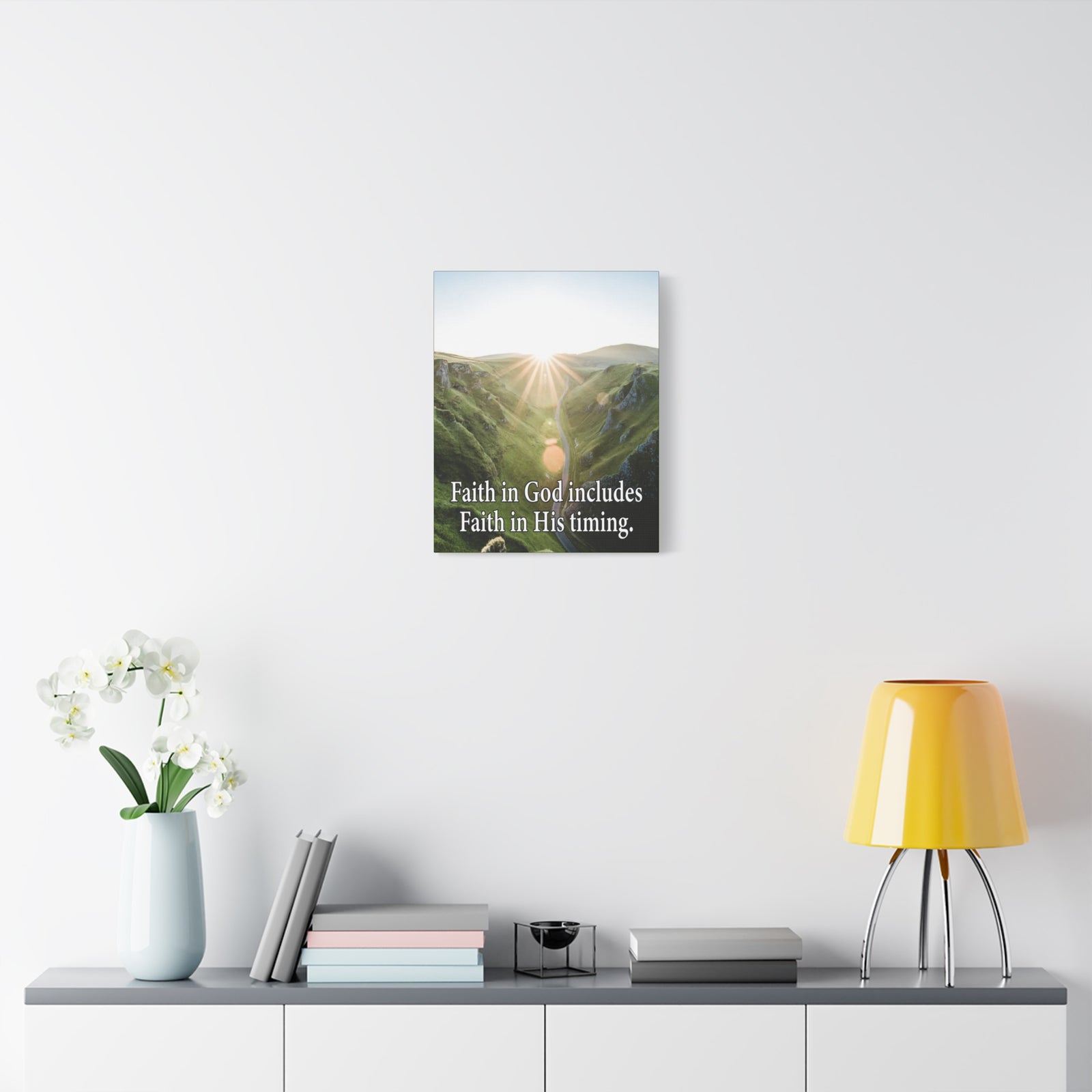 Scripture Walls Faith in God's Timing Psalm 27:14 Christian Wall Decor Scripture Art Ready to Hang-Express Your Love Gifts