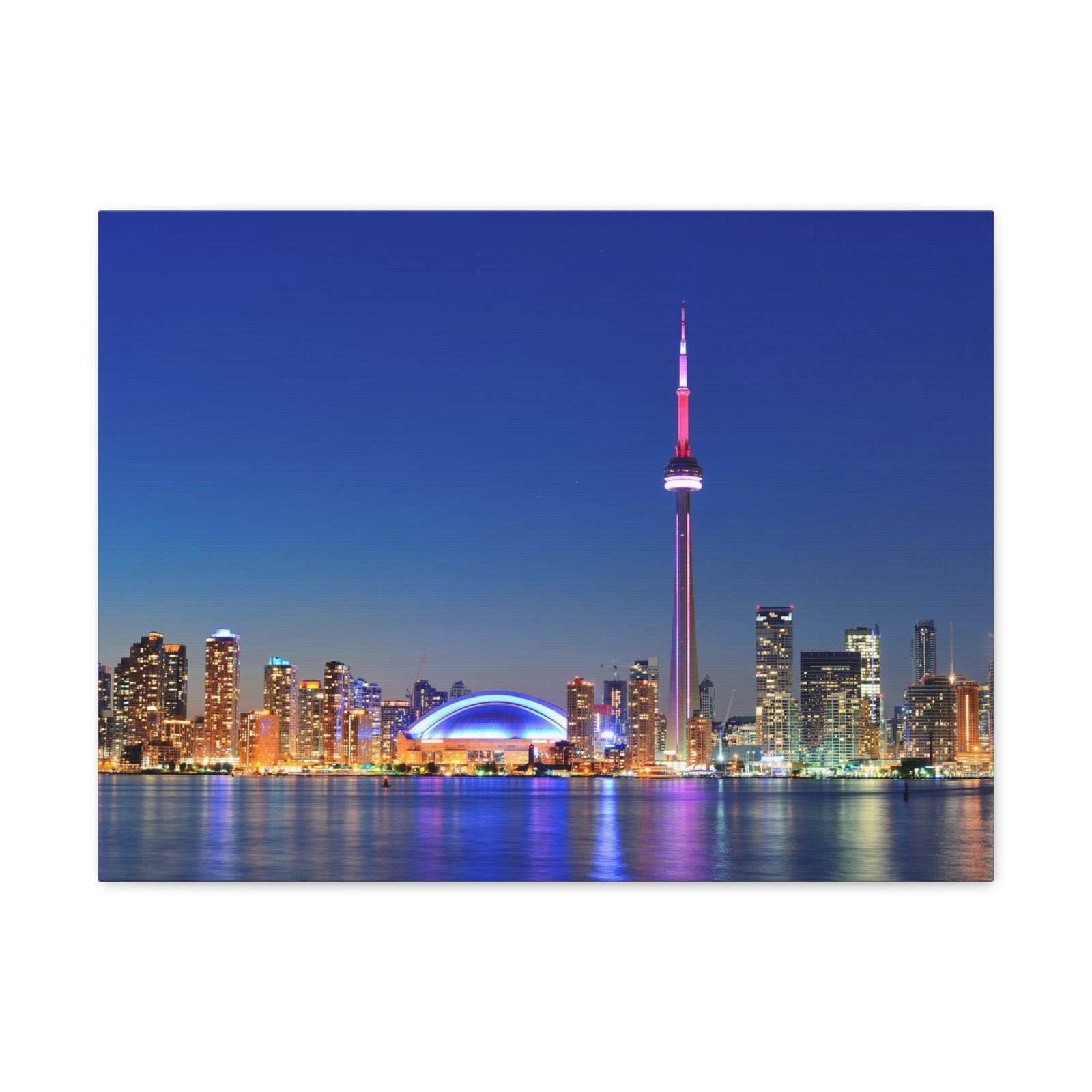 Toronto Night Skyline Canvas Artwork High-Quality Breathtaking Stunning Cityscape for Home Decor Ready to Hang-Express Your Love Gifts