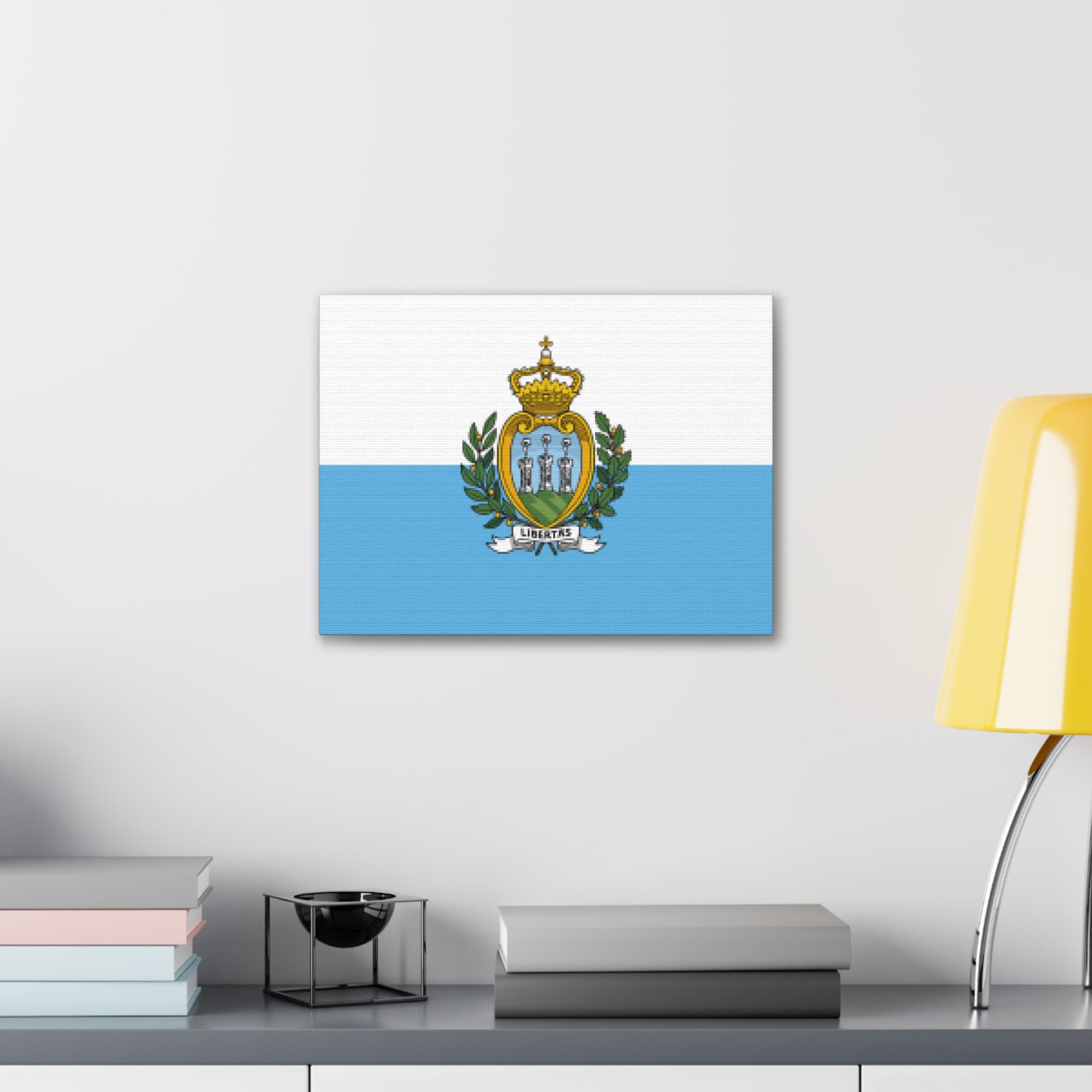San Marino Country Flag Canvas Vibrant Wall Art Unframed Home Decor-Express Your Love Gifts