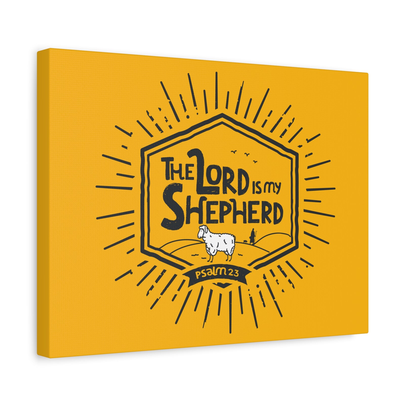 Scripture Canvas The Lord Is My Shepherd Psalm 23 Christian Wall Art Bible Verse Print Ready To Hang-Express Your Love Gifts